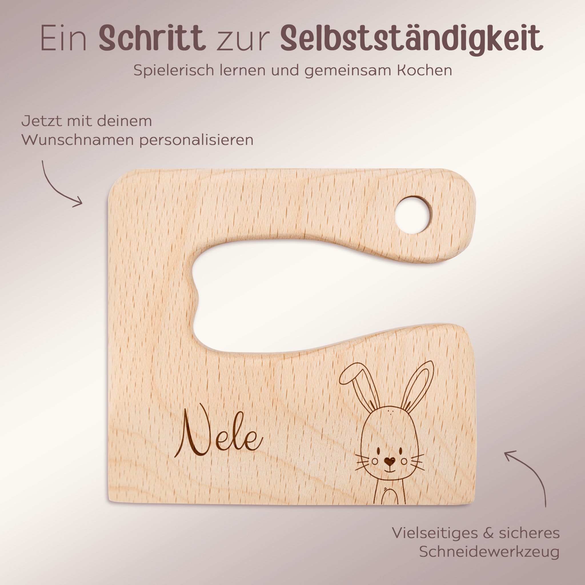 Montessori sicheres Kindermesser "Tier rechts" - wunderwunsch