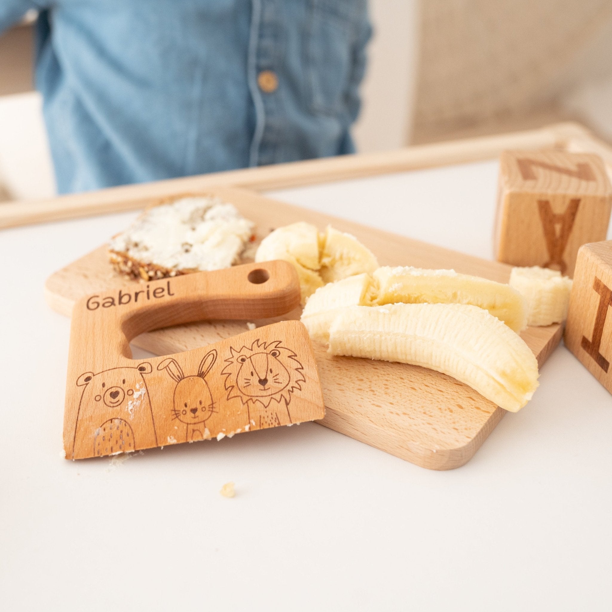 Montessori sicheres Kindermesser "Tiere unten" - wunderwunsch
