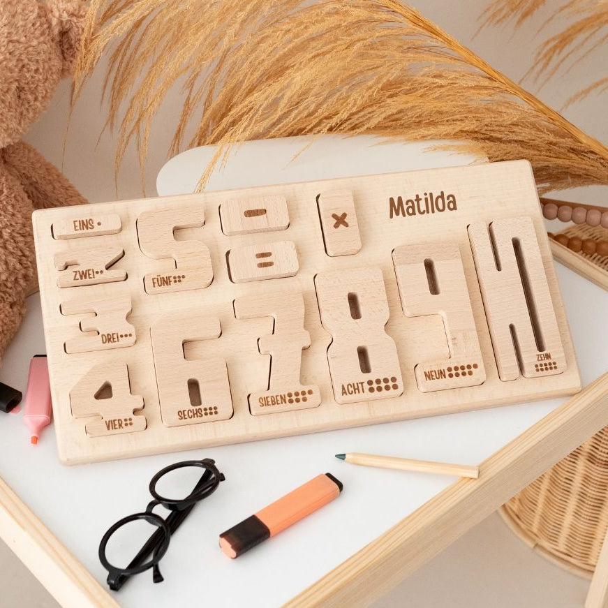 Montessori Zahlenbausteine personalisierbar - wunderwunsch
