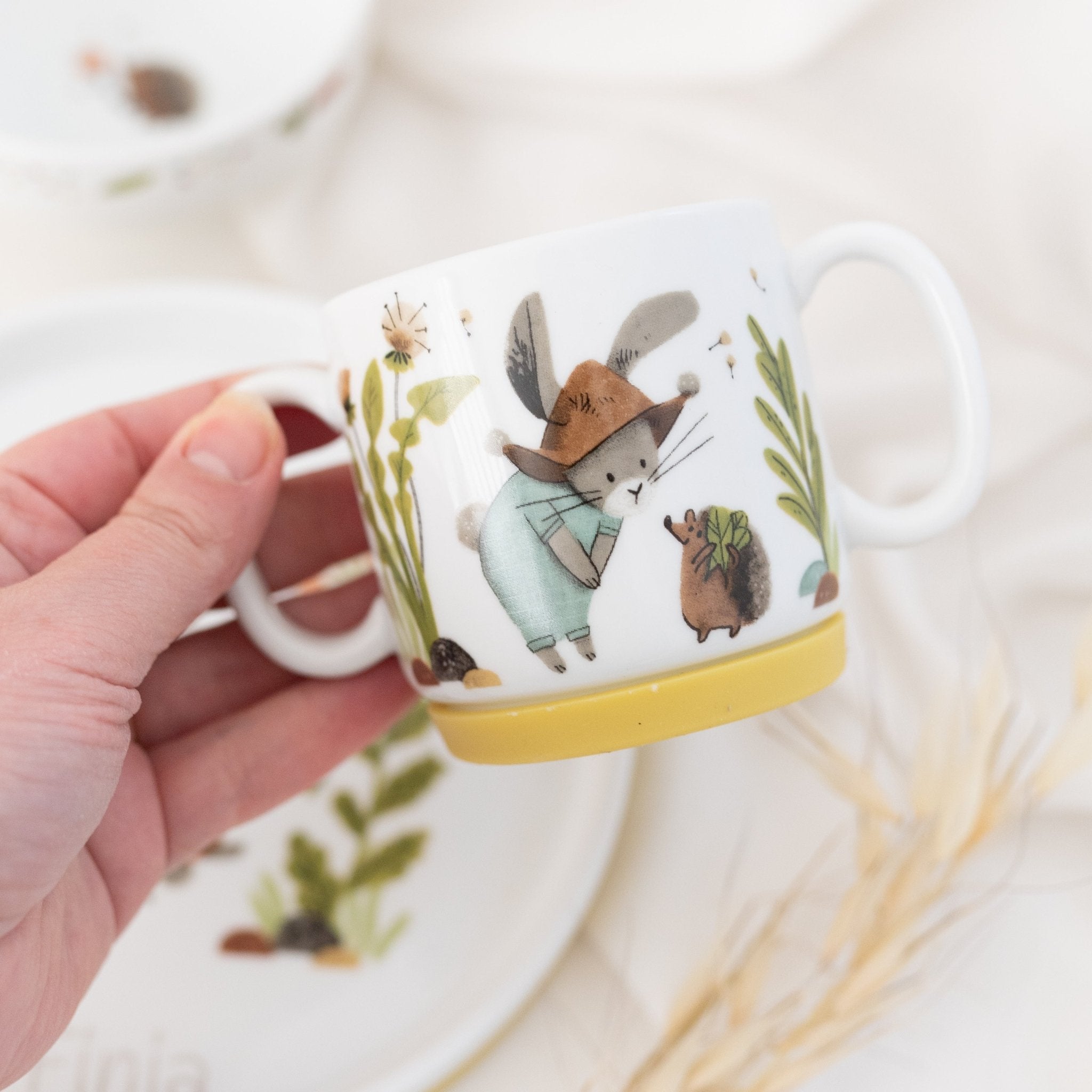 MOULIN ROTY Porzellangeschirr - Set personalisiert "Hase" - wunderwunsch