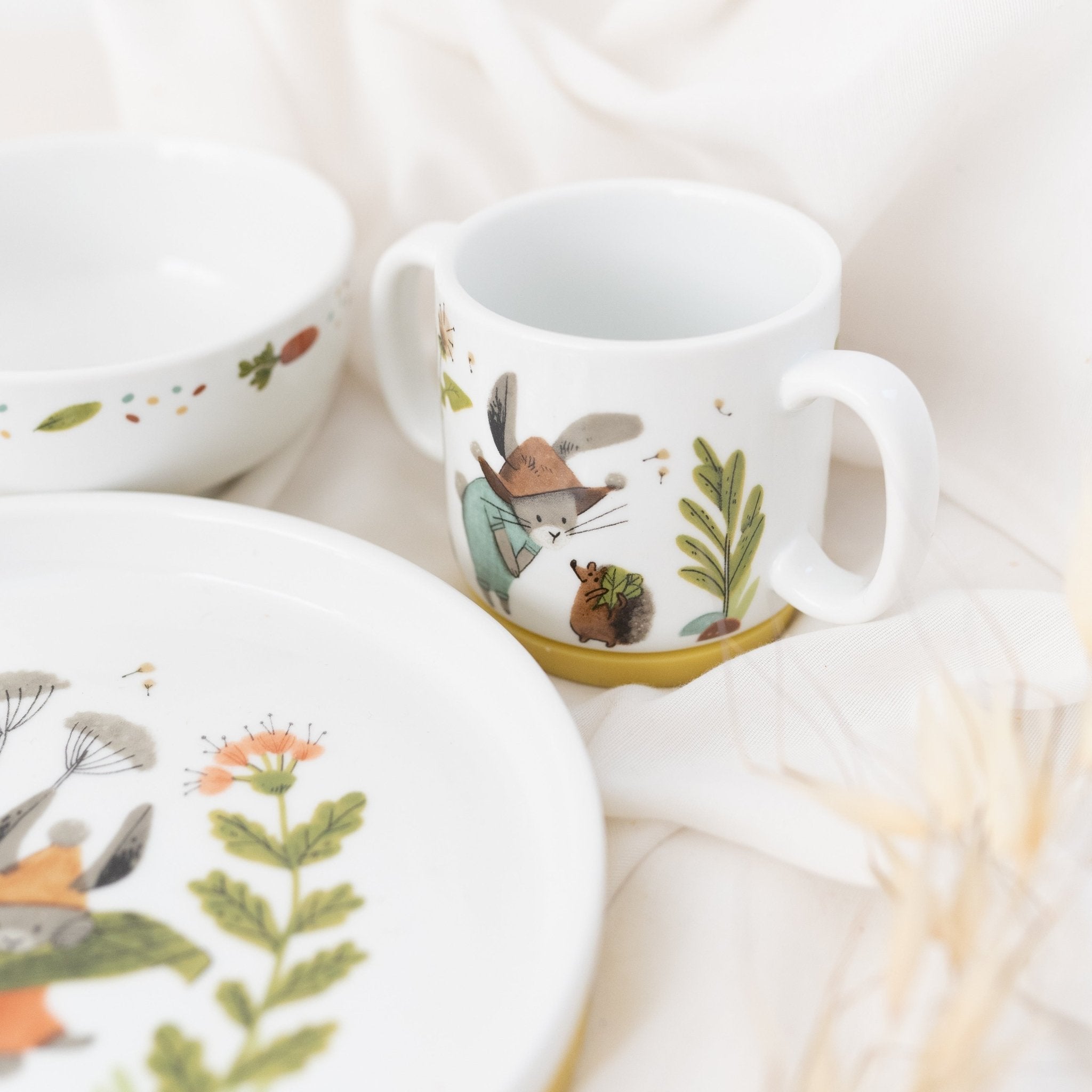 MOULIN ROTY Porzellangeschirr - Set personalisiert "Hase" - wunderwunsch