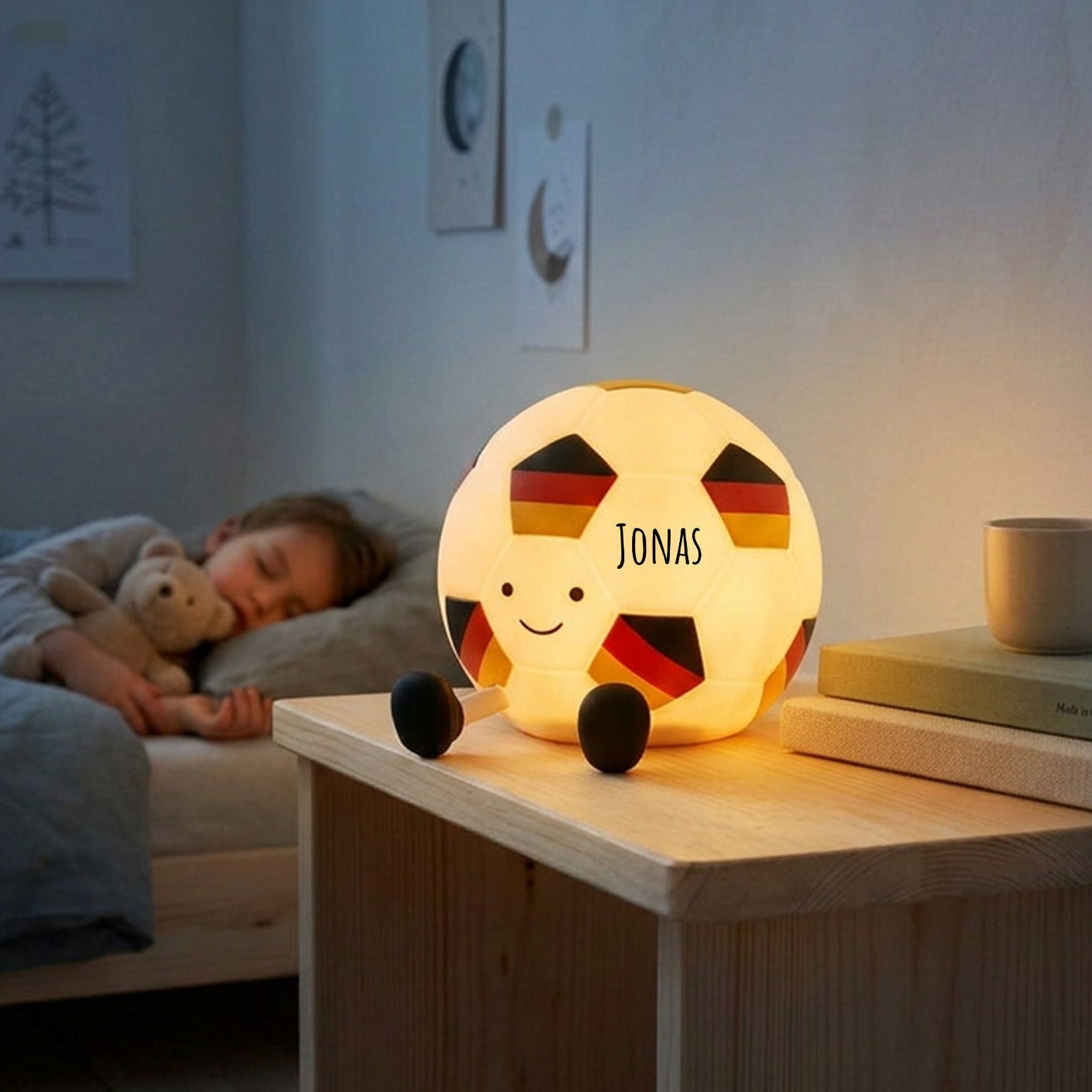 Nachtlicht Fußball personalisierbar - wunderwunsch
