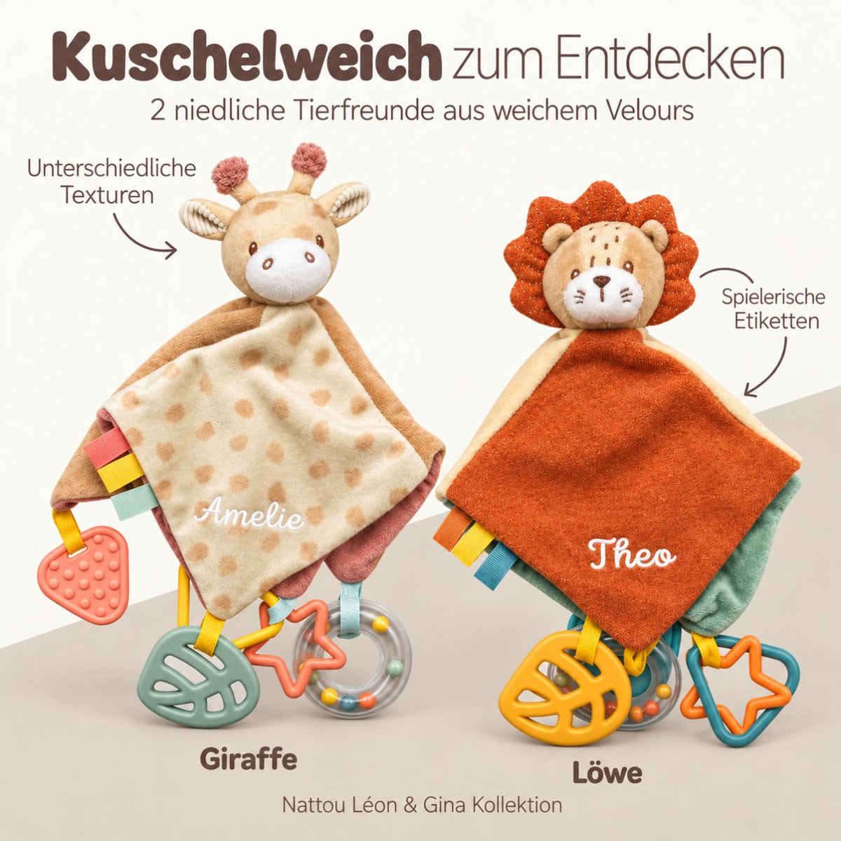 NATTOU Activity Schmusetuch personalisiert - wunderwunsch