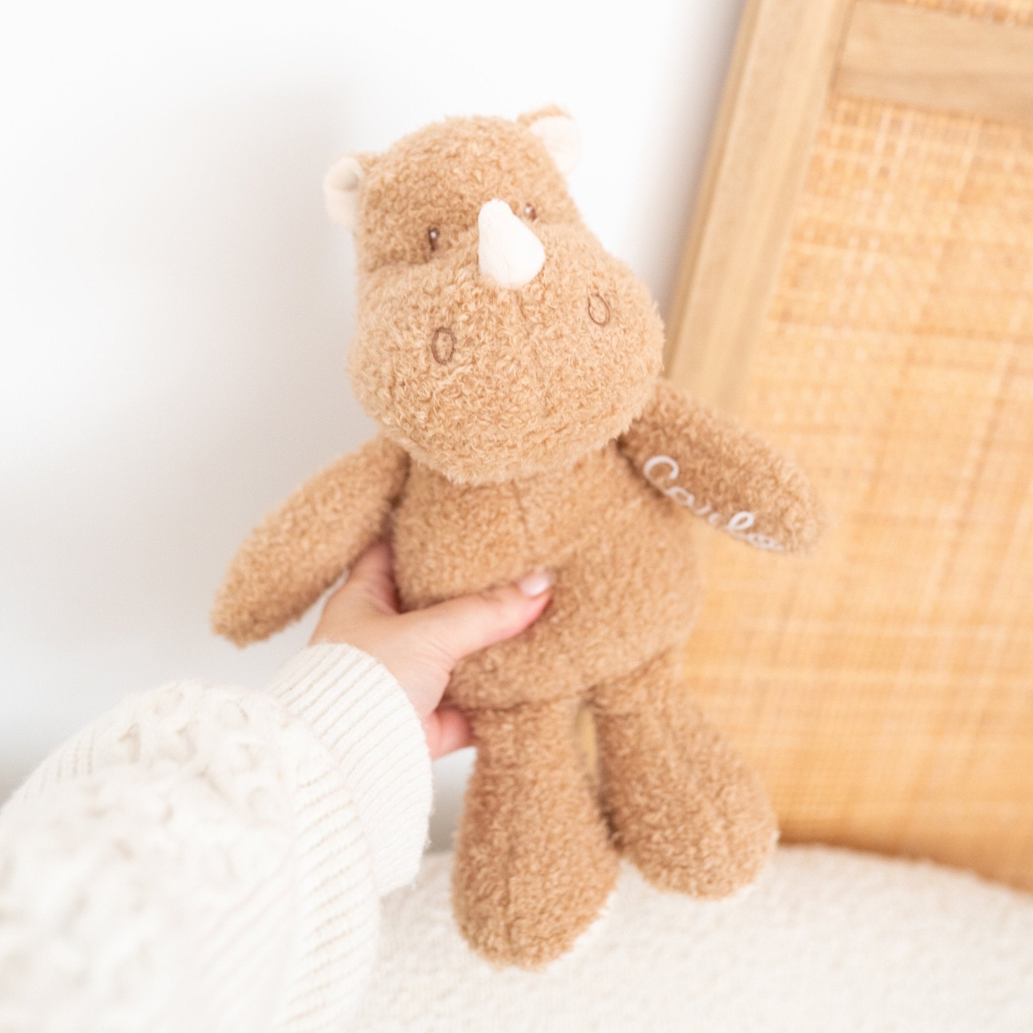 NATTOU Kuscheltier mit Name - Nashorn, Giraffe, Elefant - wunderwunsch