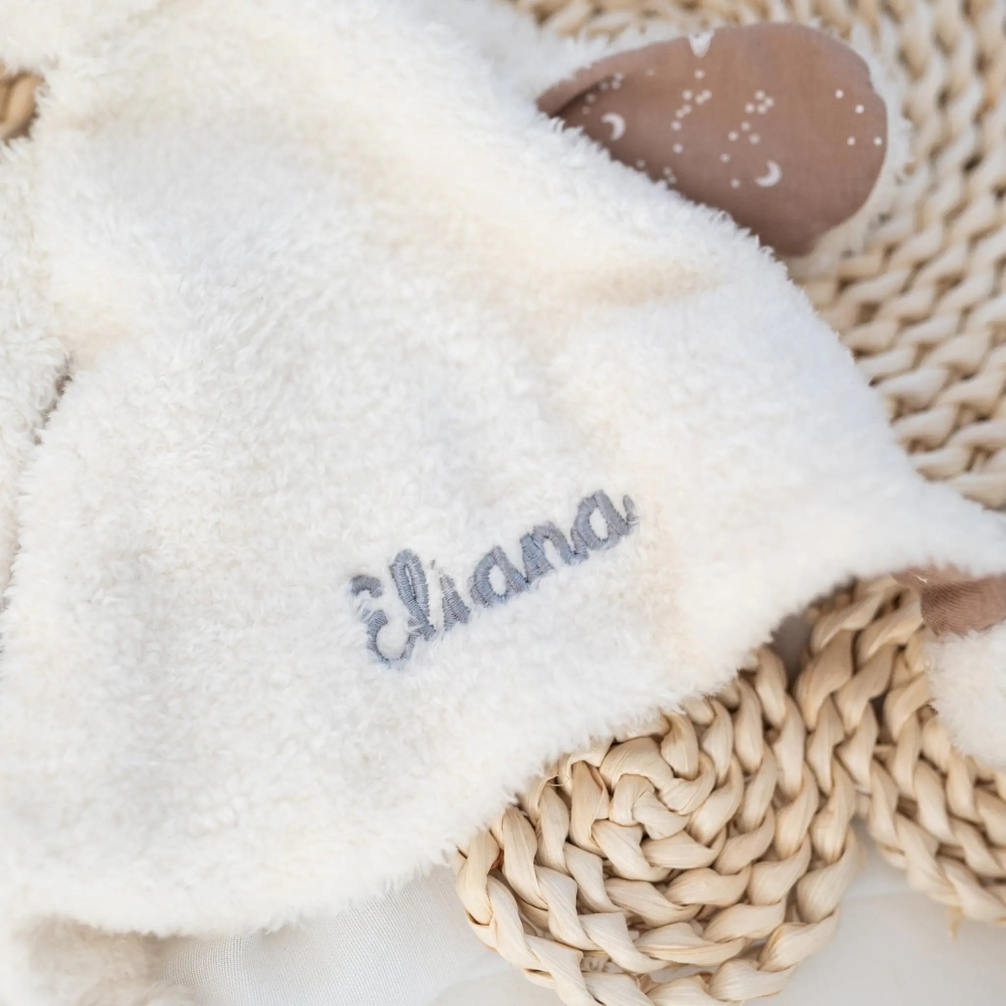 NATTOU Schmusetuch Hase personalisiert - leuchtet im Dunkeln - wunderwunsch