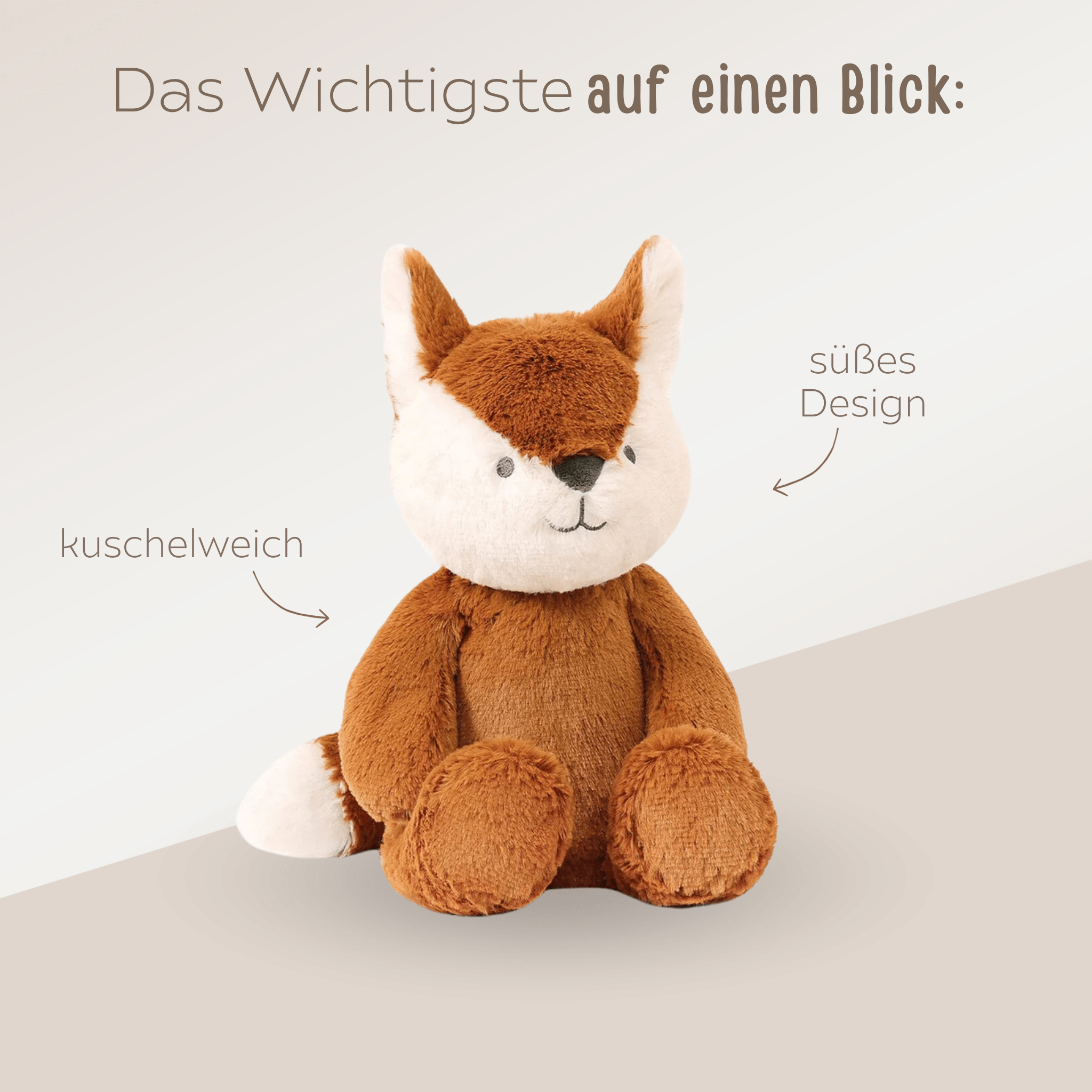 O.B. DESIGNS Kuscheltier Fuchs personalisiert - wunderwunsch