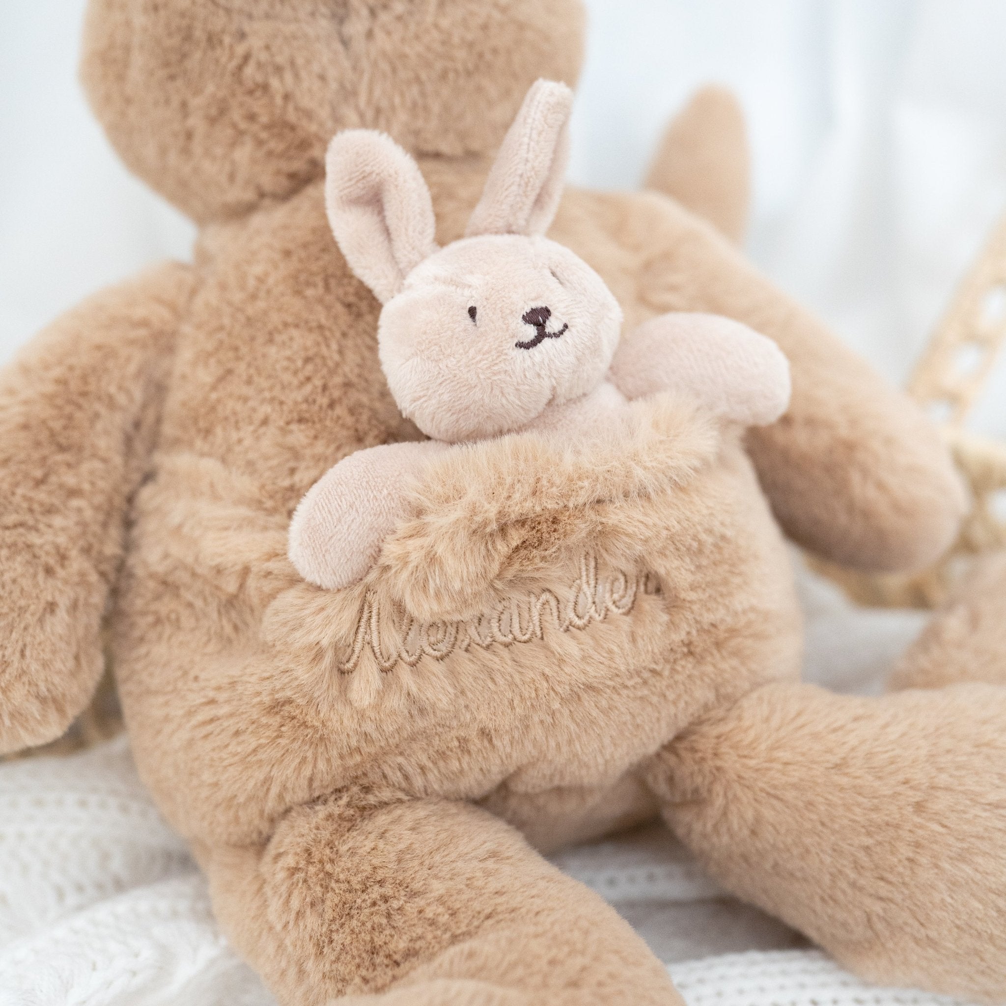 O.B. Designs Kuscheltier Känguru mit Baby personalisiert - wunderwunsch