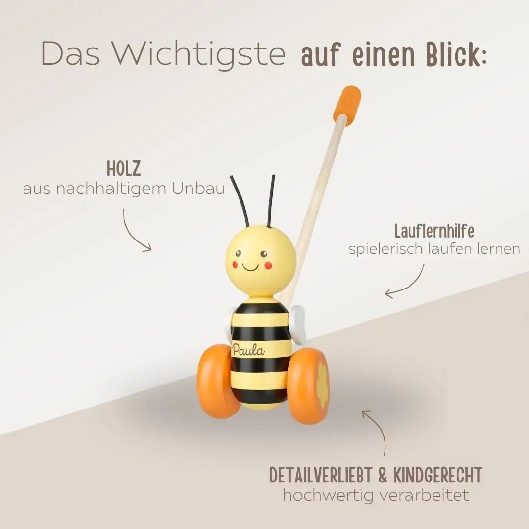 ORANGE TREE TOYS Schiebetier Biene - wunderwunsch