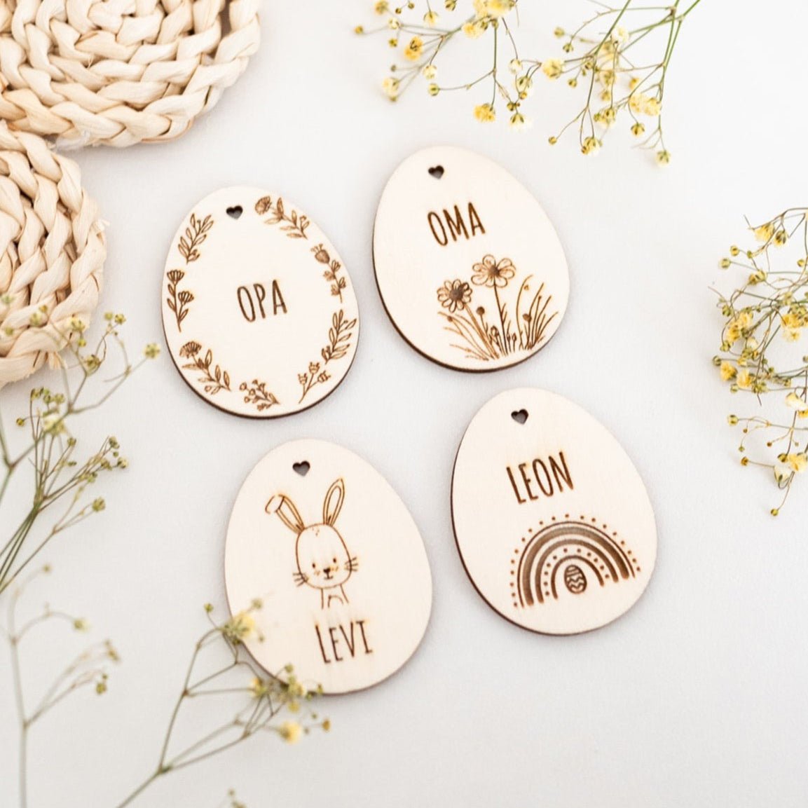 Osterei HolzanhÀnger personalisiert - wunderwunsch