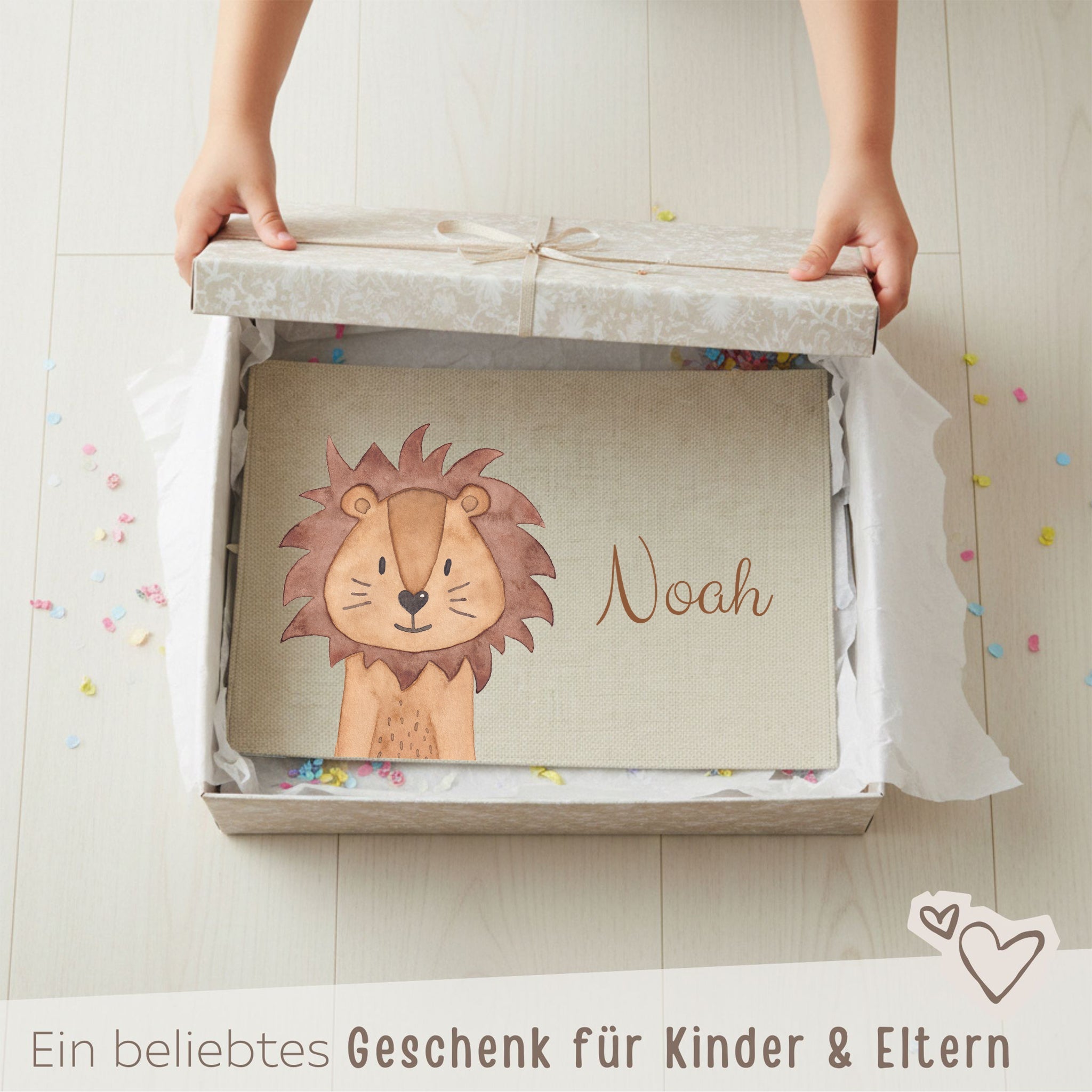 Platzdeckchen personalisiert - Tier Aquarell - wunderwunsch