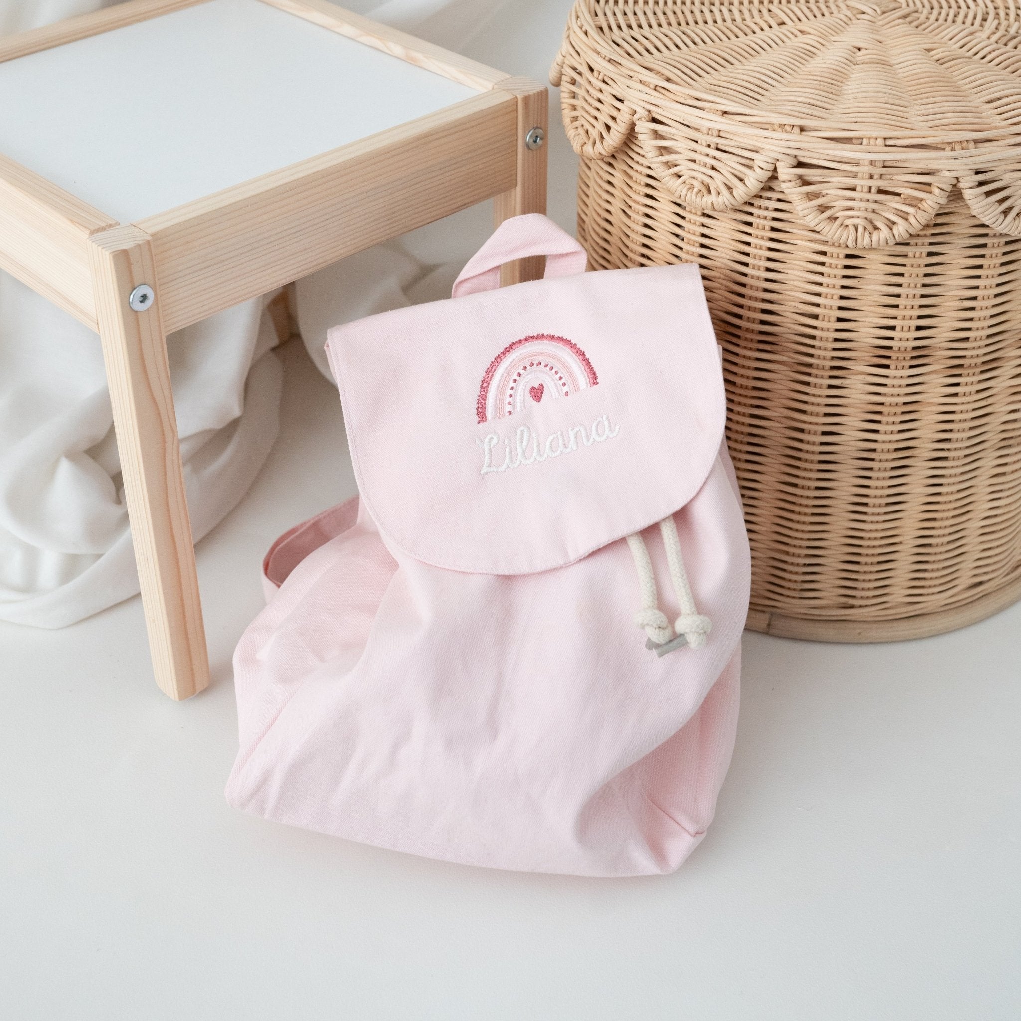 Rucksack mit Namensstick & Regenbogen - wunderwunsch