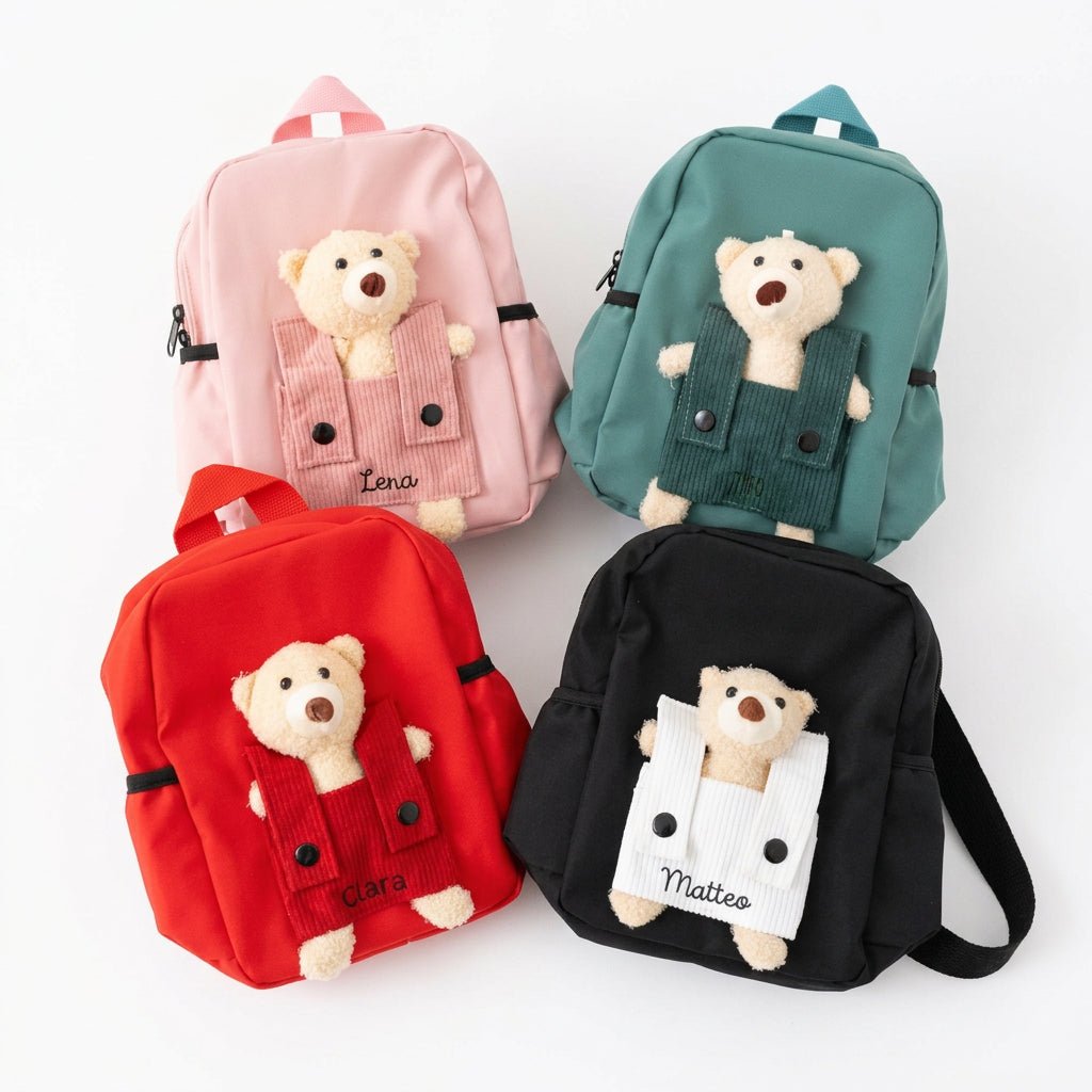 Rucksack mit Teddy - personalisiert - wunderwunsch