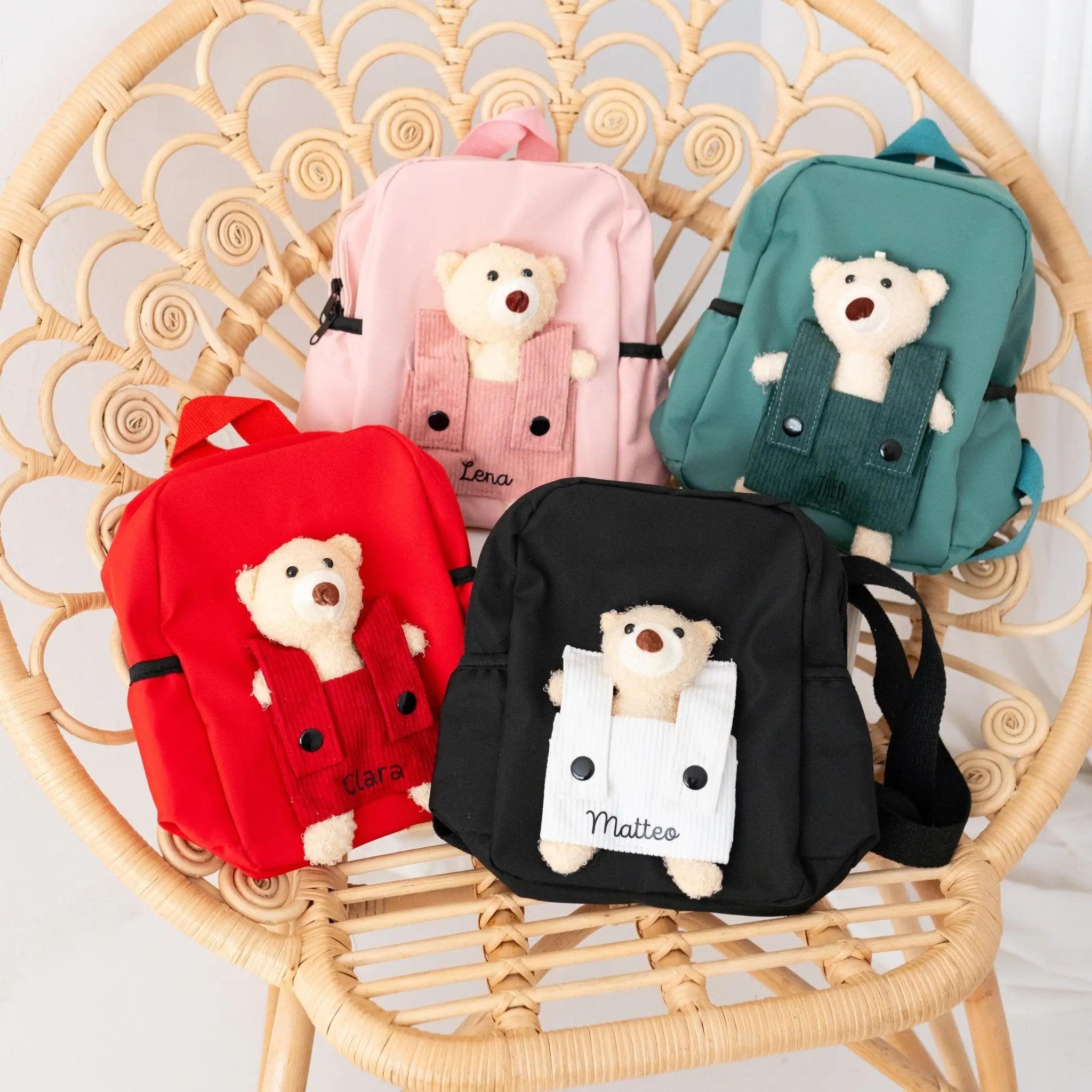 Rucksack mit Teddy - personalisiert - wunderwunsch