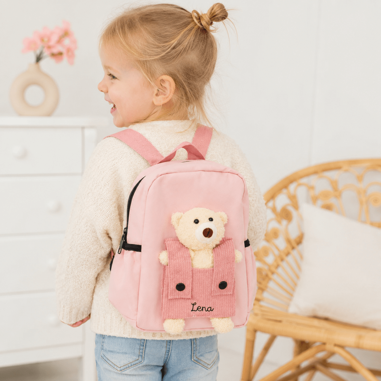 Rucksack mit Teddy - personalisiert - wunderwunsch
