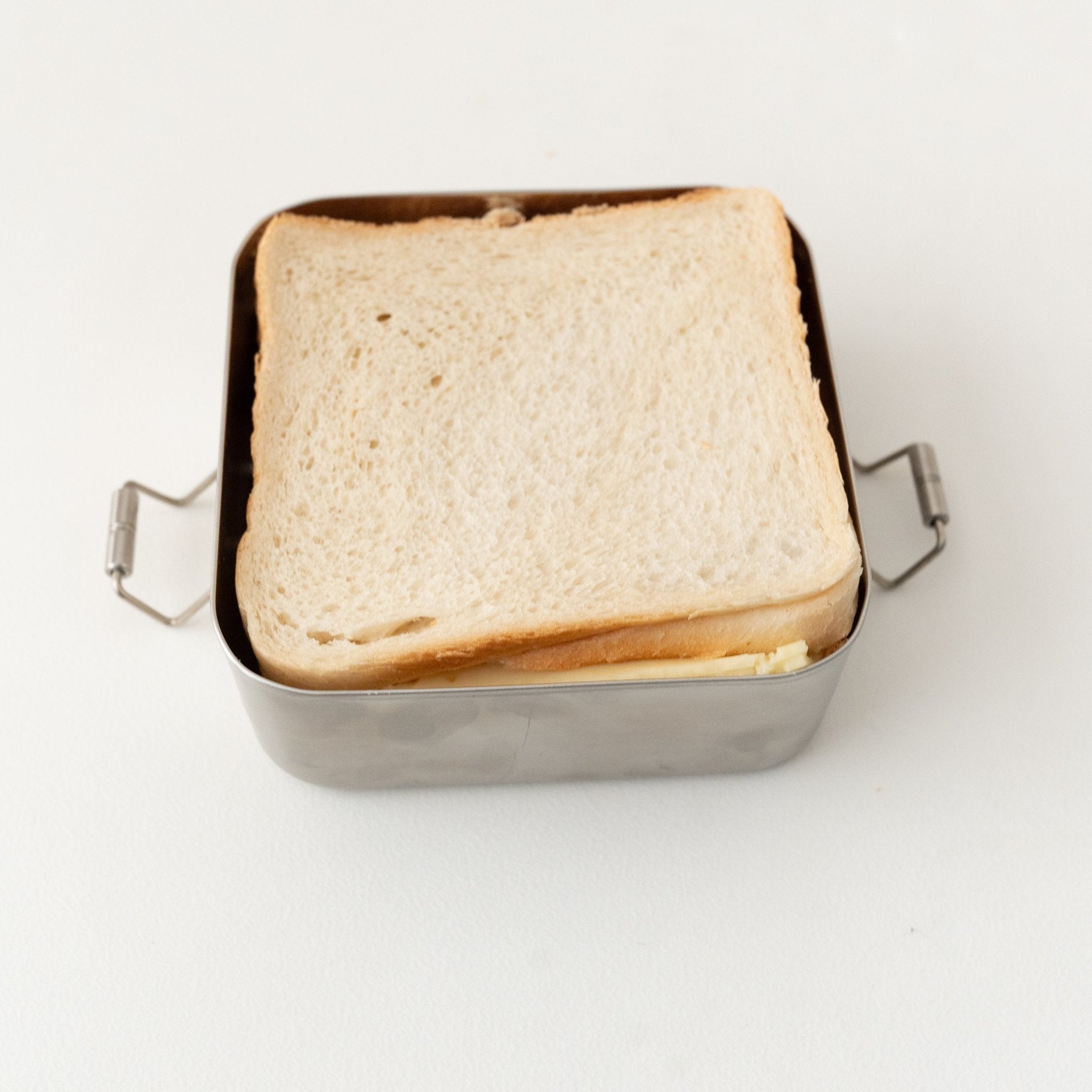 Sandwichbox Quadratische Brotdose Edelstahl personalisiert - Regenbogen Aquarell - wunderwunsch
