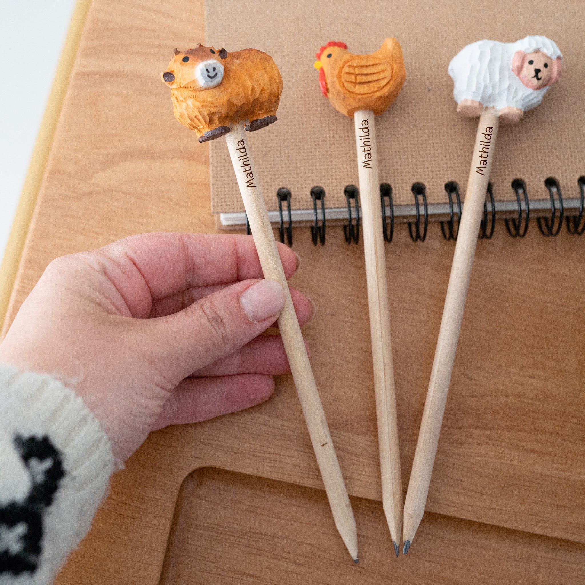 SASSANDBELLE Bleistift 3er Set - personalisierbar - wunderwunsch