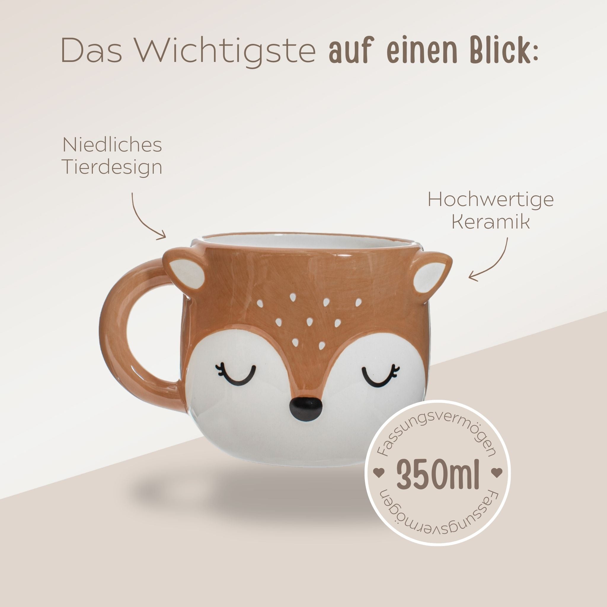 SASSANDBELLE Tasse im Tierdesign personalisiert - wunderwunsch