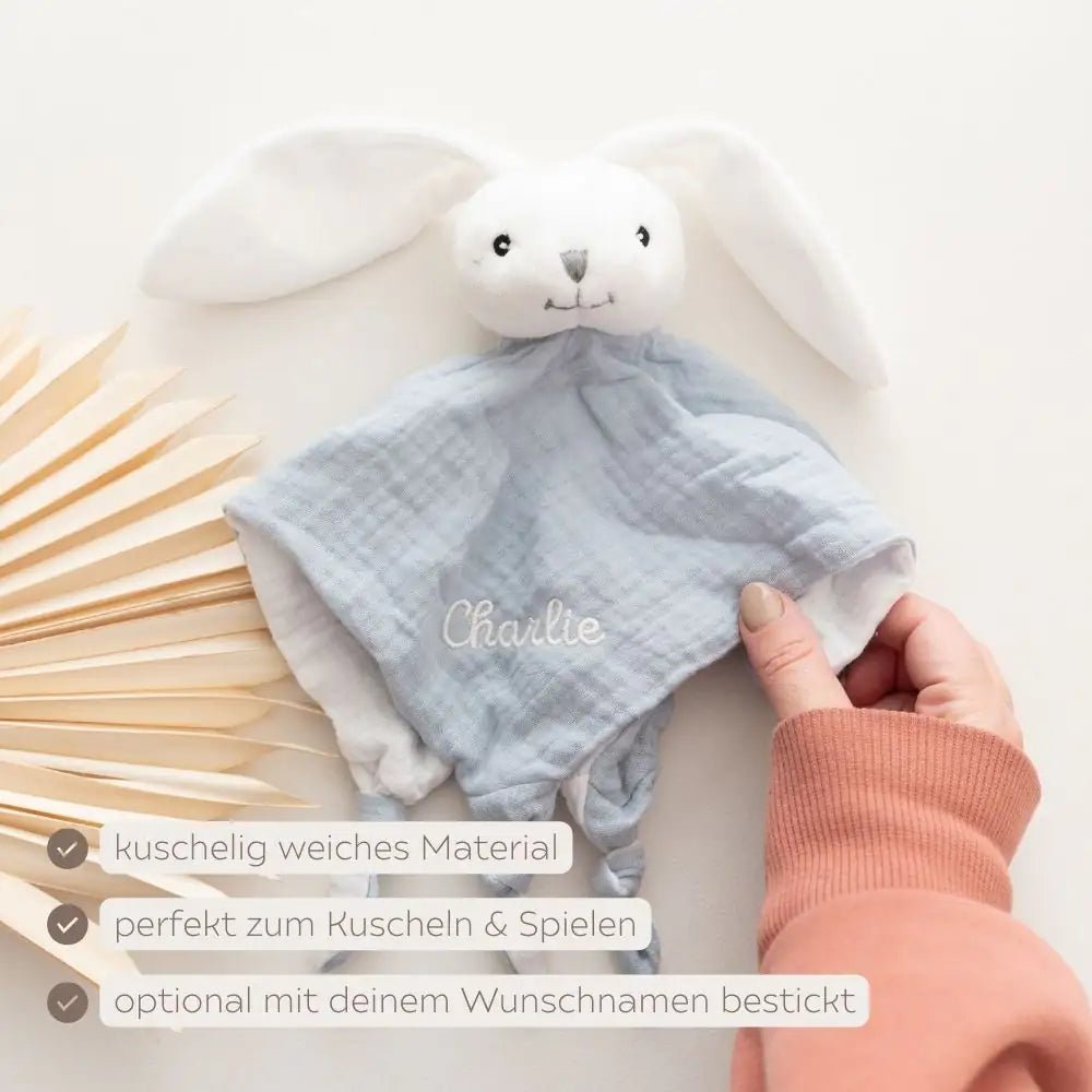 Schmusetier Hase pastell Plüsch - wunderwunsch