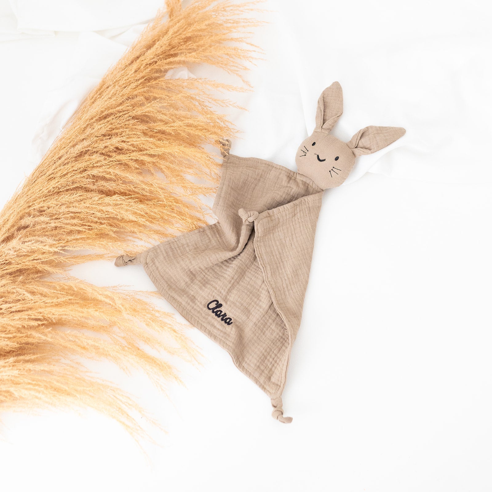 Schmusetuch Hase mit Gesicht - wunderwunsch