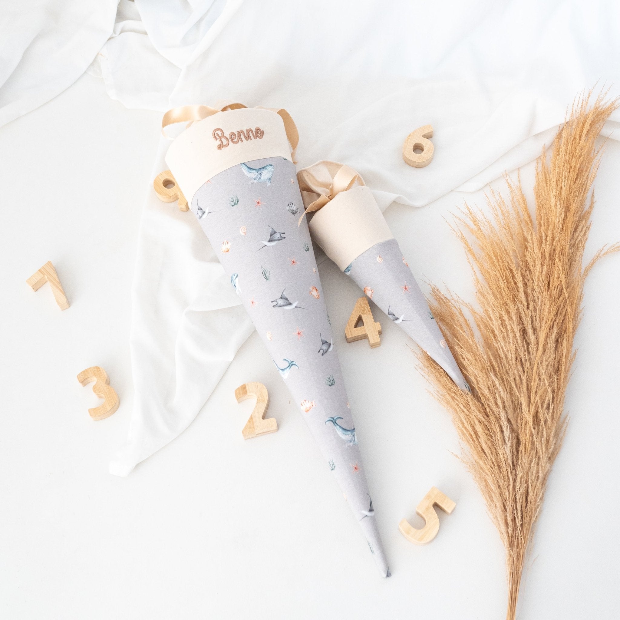 Schultüte Stoff personalisiert - wunderwunsch