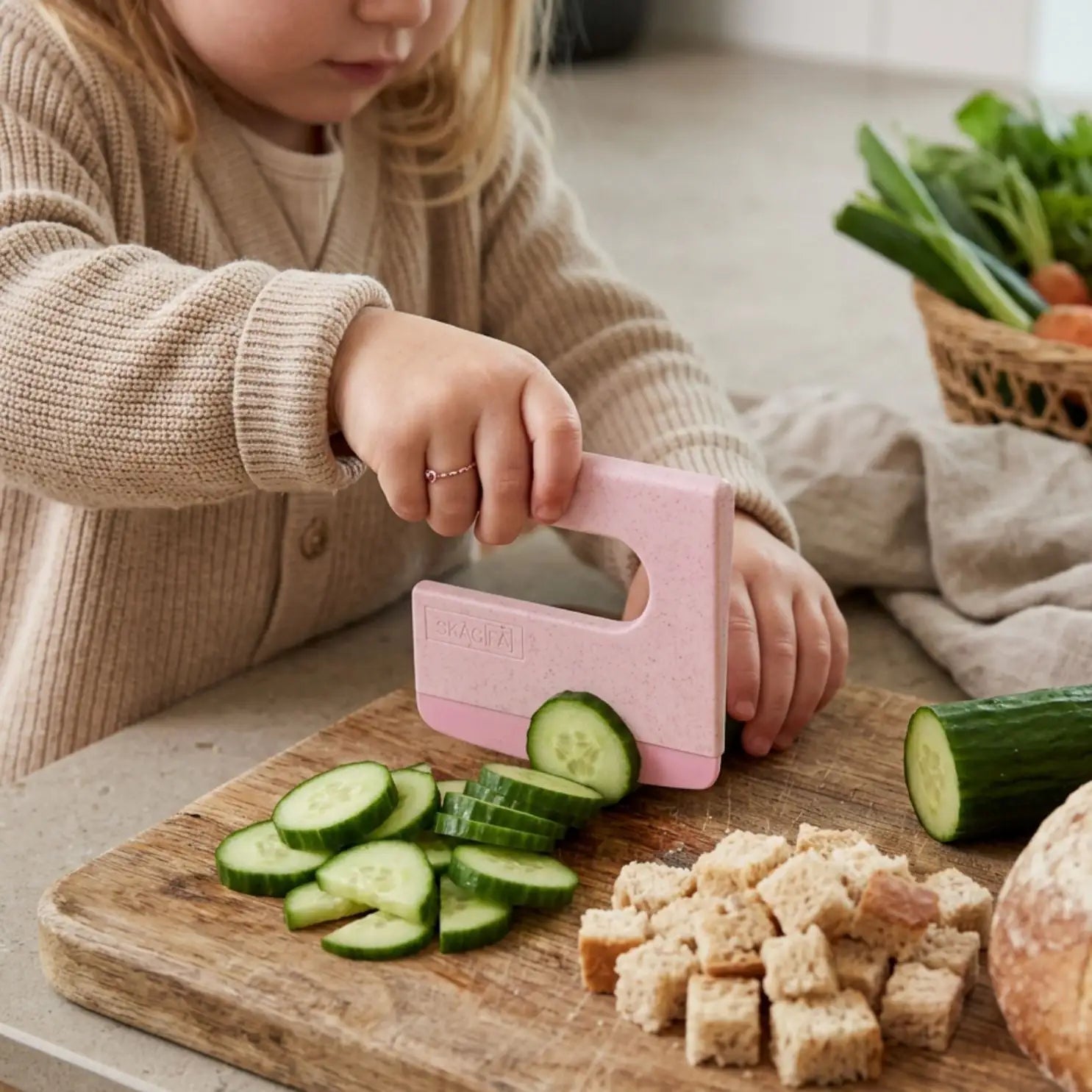 SKÅGFÄ buntes Montessori Kindermesser personalisierbar - wunderwunsch