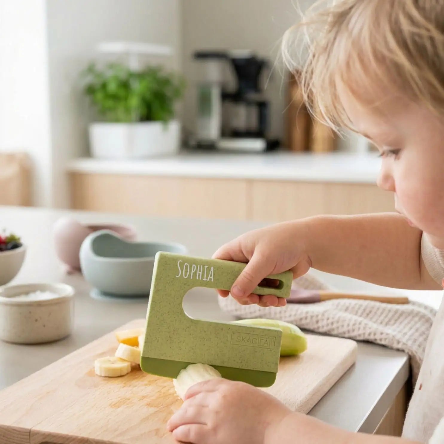 SKÅGFÄ buntes Montessori Kindermesser personalisierbar - wunderwunsch