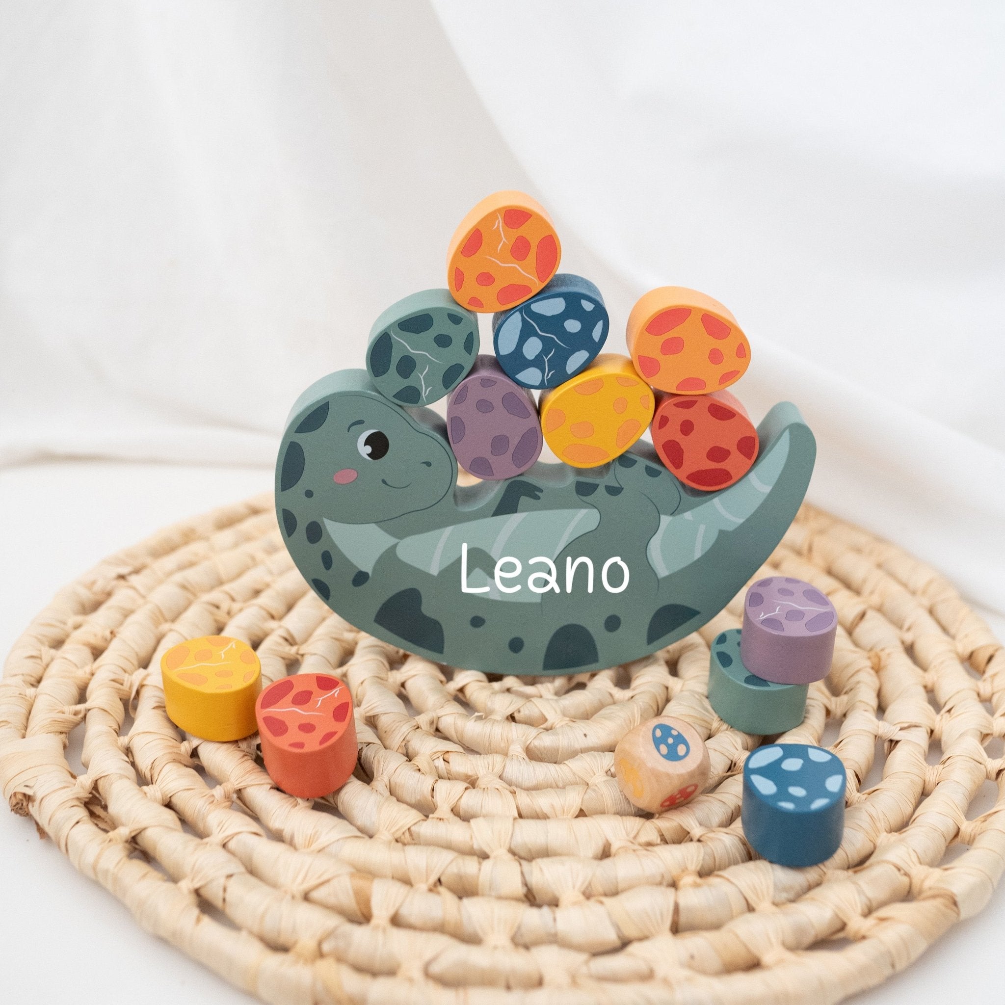 SMALL FOOT Balance Spiel "Dino" personalisiert - wunderwunsch