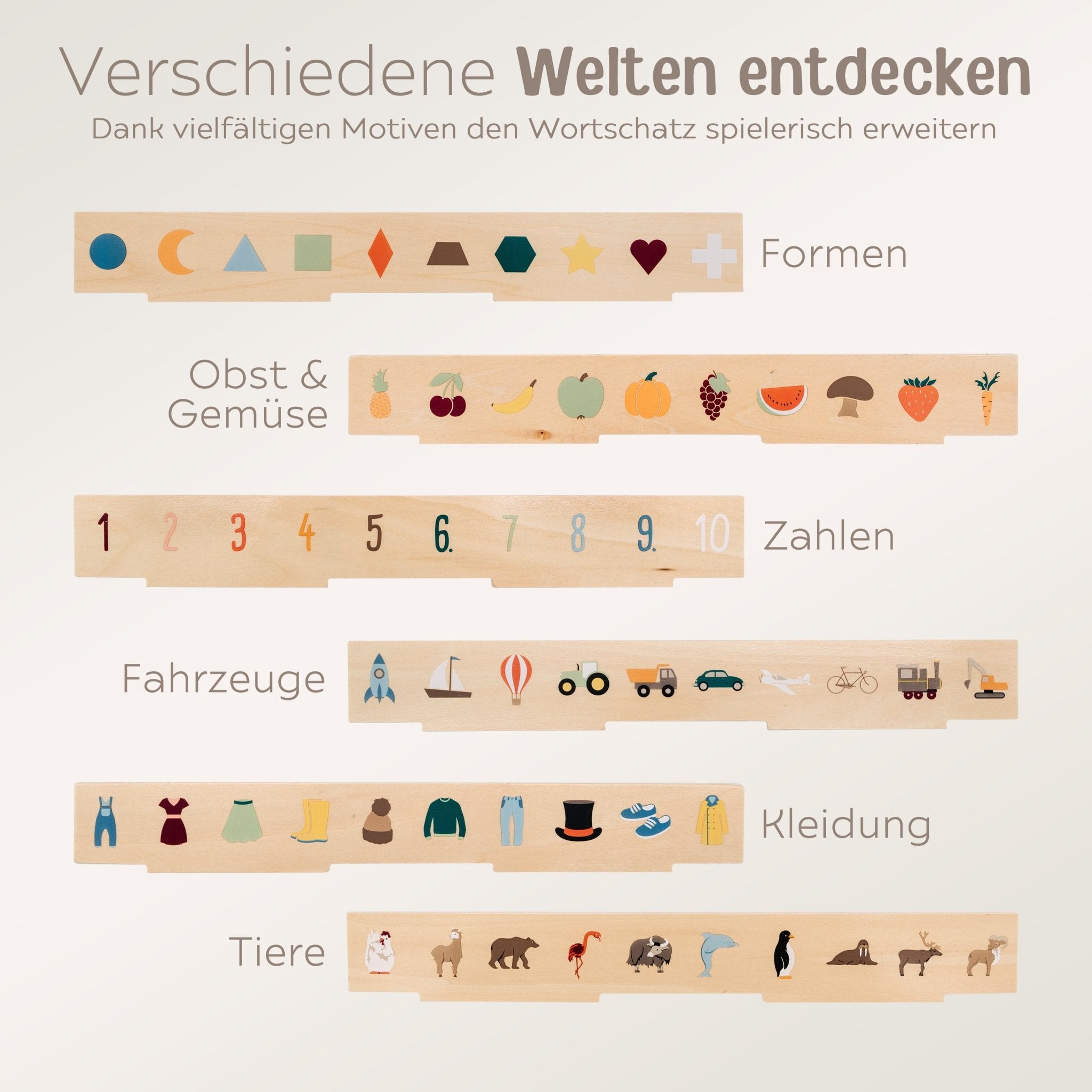 SMALL FOOT Bildersortierbox "Weltentdecker" Holz personalisiert - wunderwunsch