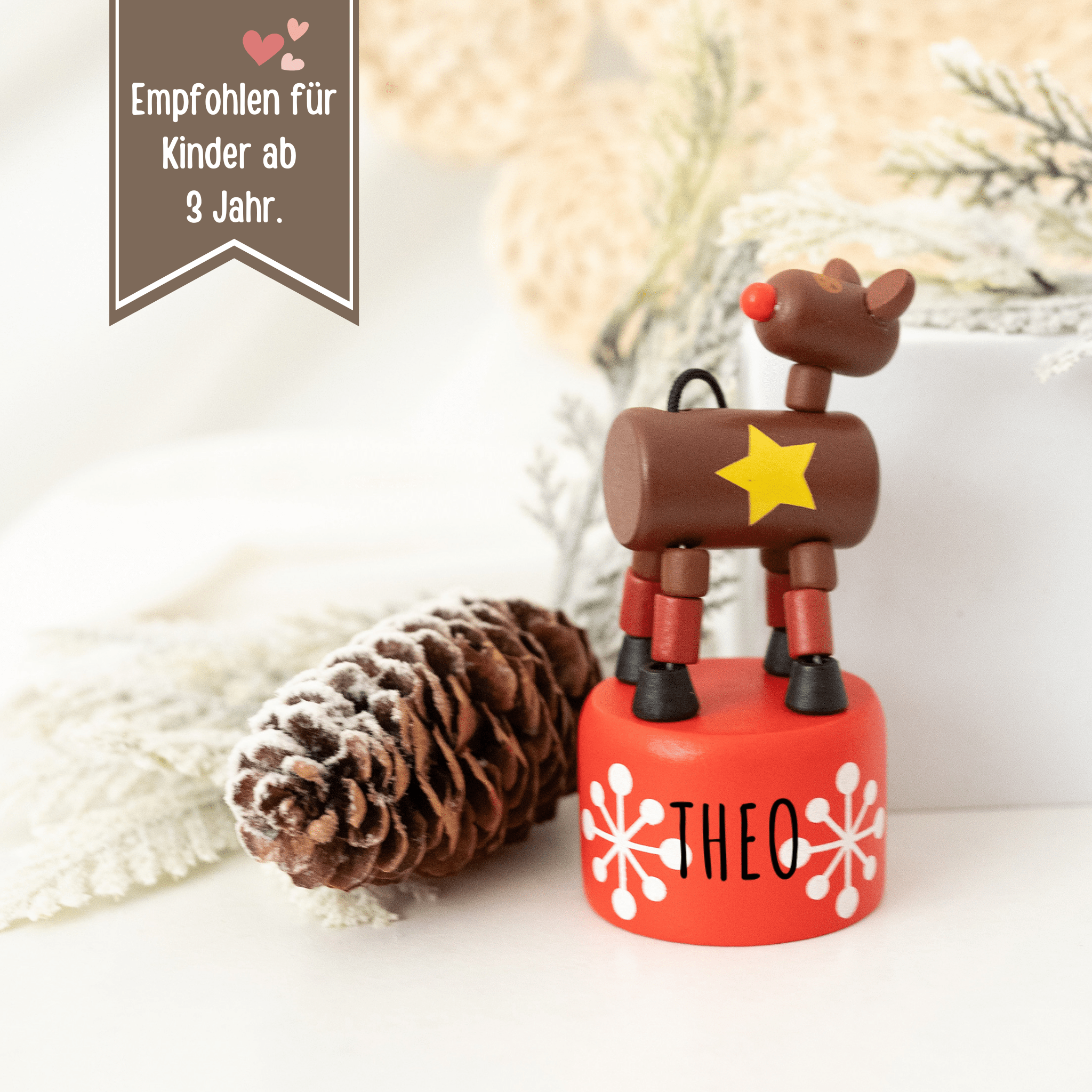 SMALL FOOT Drückerfiguren - Weihnachten - wunderwunsch