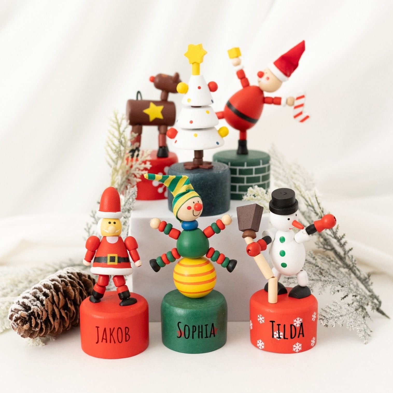 SMALL FOOT Drückerfiguren - Weihnachten - wunderwunsch