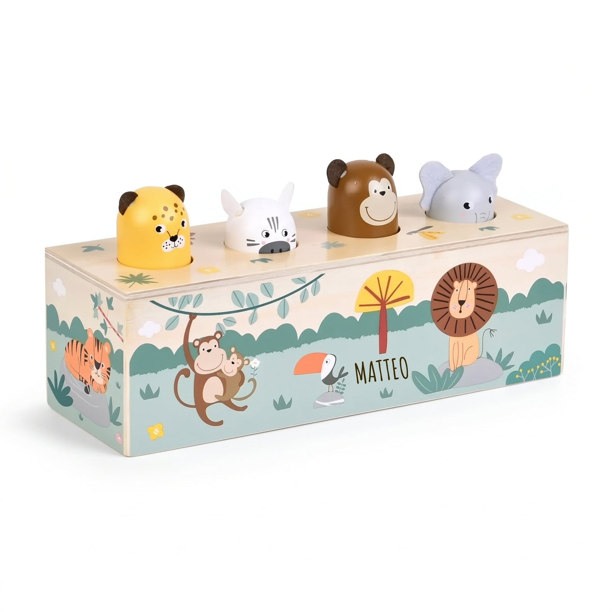 SMALL FOOT Drückspiel Tierlaute Safari personalisierbar - wunderwunsch