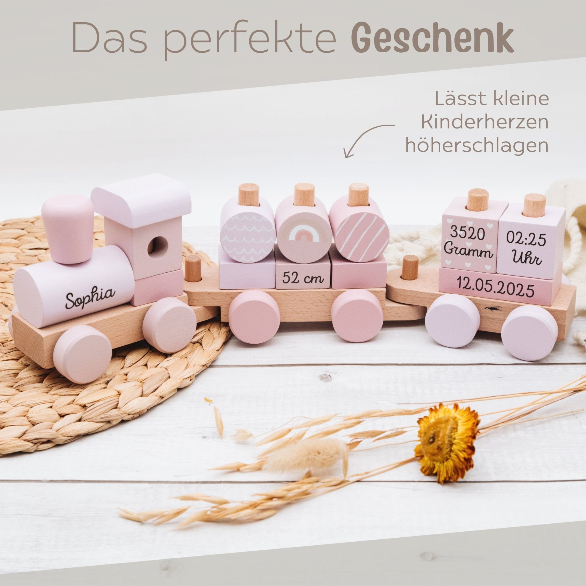 SMALL FOOT Holz Eisenbahn personalisiert - wunderwunsch