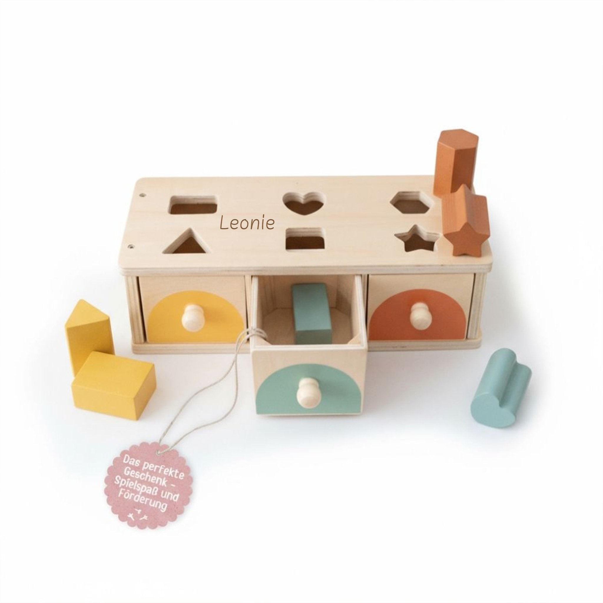 SMALL FOOT Montessori Steck - Schubladenbox personalisierbar - wunderwunsch