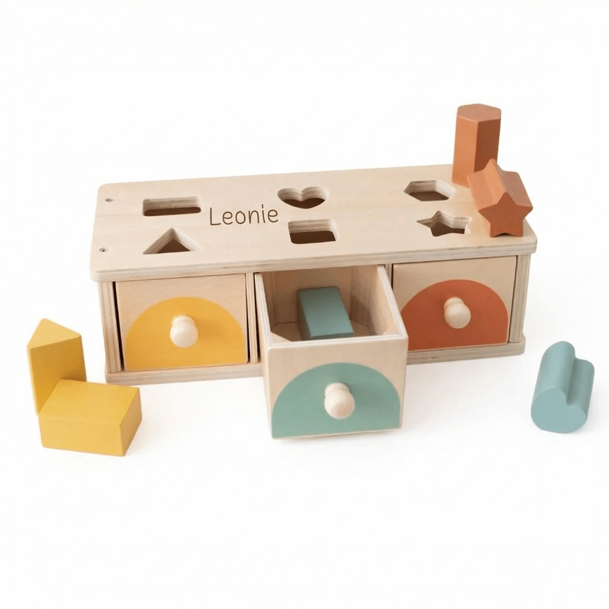 SMALL FOOT Montessori Steck - Schubladenbox personalisierbar - wunderwunsch