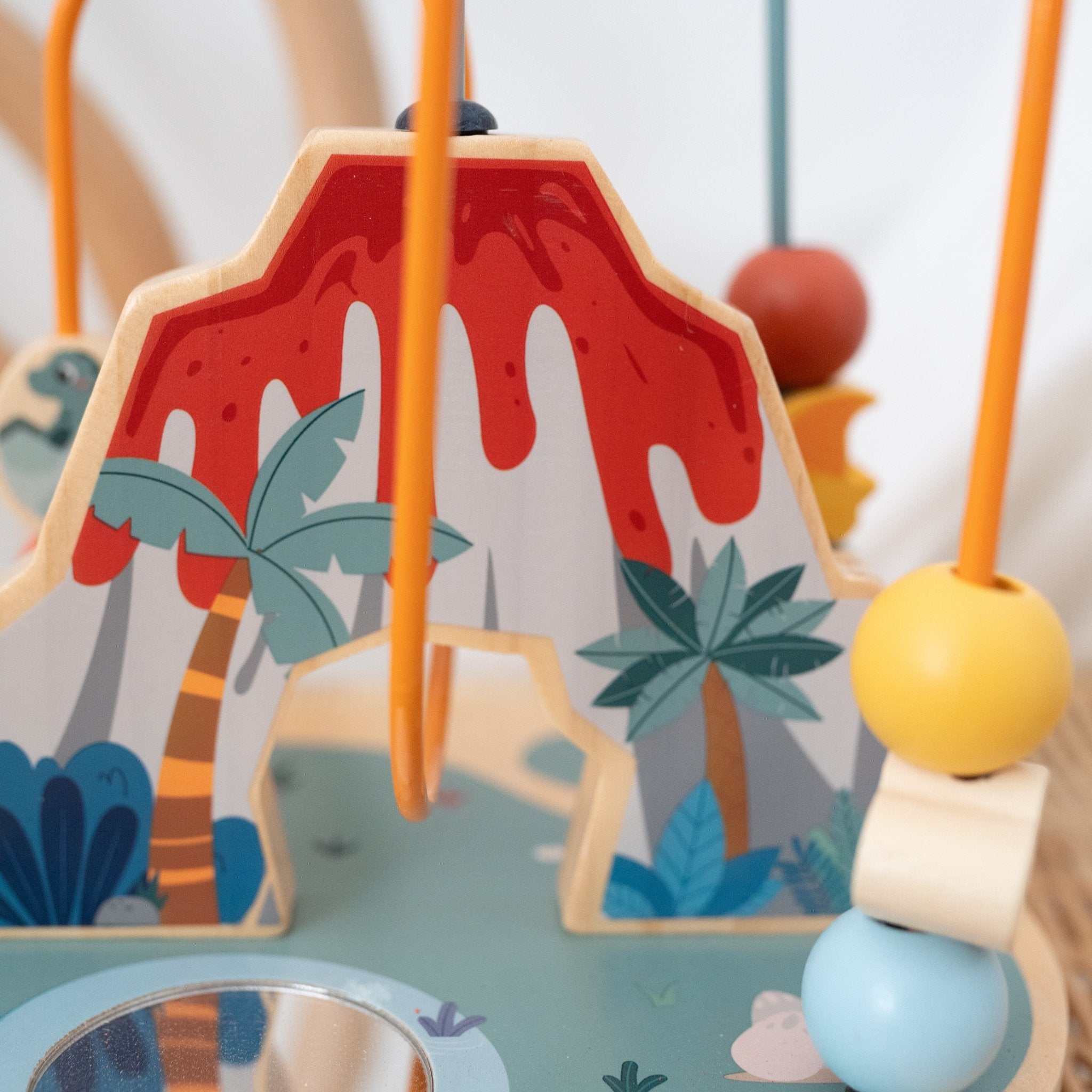 SMALL FOOT Motorikschleife "Dino Vulkan" personalisiert - wunderwunsch