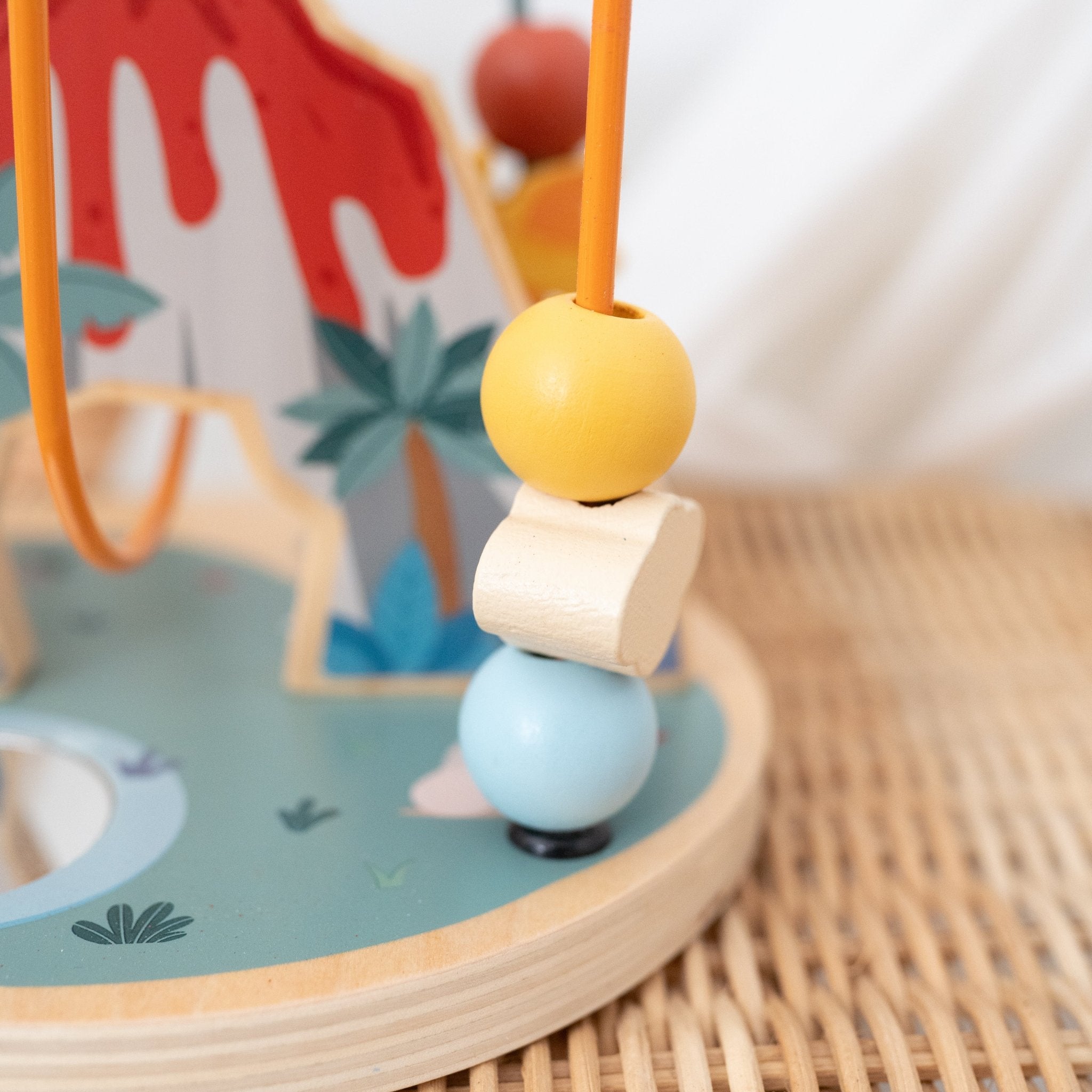 SMALL FOOT Motorikschleife "Dino Vulkan" personalisiert - wunderwunsch