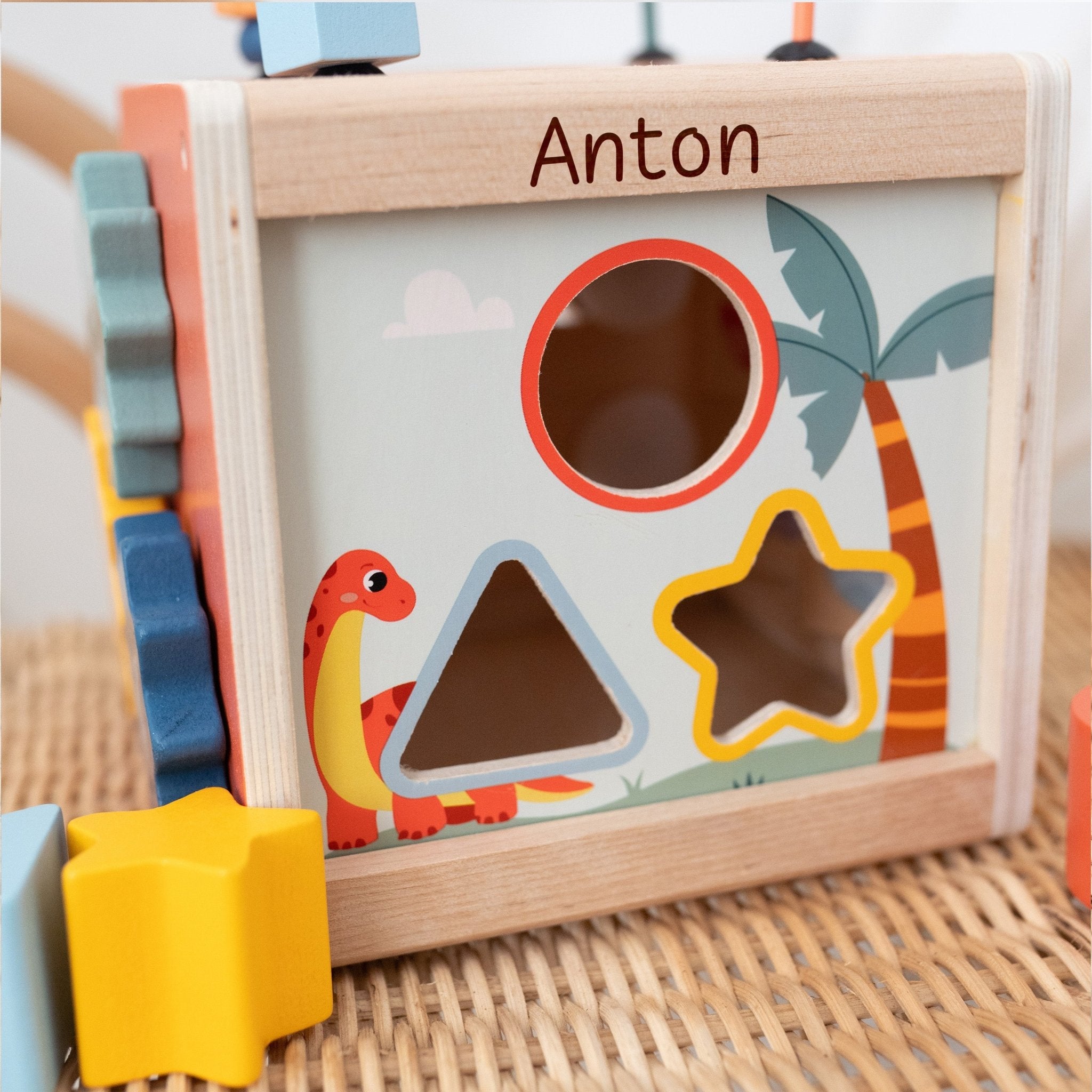 SMALL FOOT Motorikwürfel "Dino" personalisiert - wunderwunsch