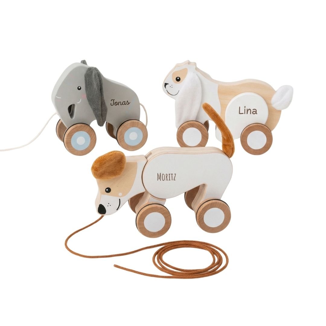 SMALL FOOT Nachziehtier personalisierbar - wunderwunsch