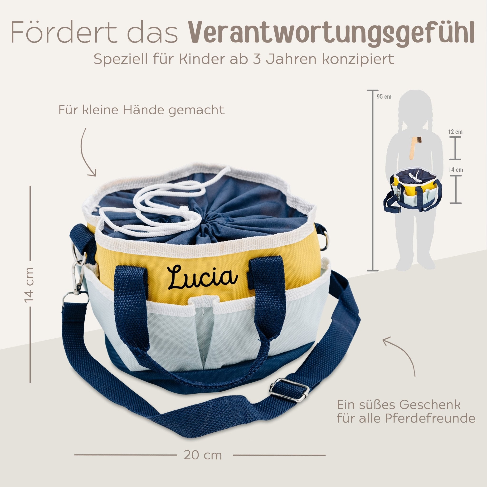 SMALL FOOT Pferdepflege - Set mit Tasche personalisierbar - wunderwunsch