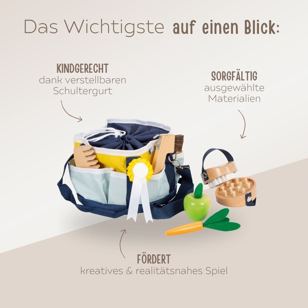 SMALL FOOT Pferdepflege - Set mit Tasche personalisierbar - wunderwunsch