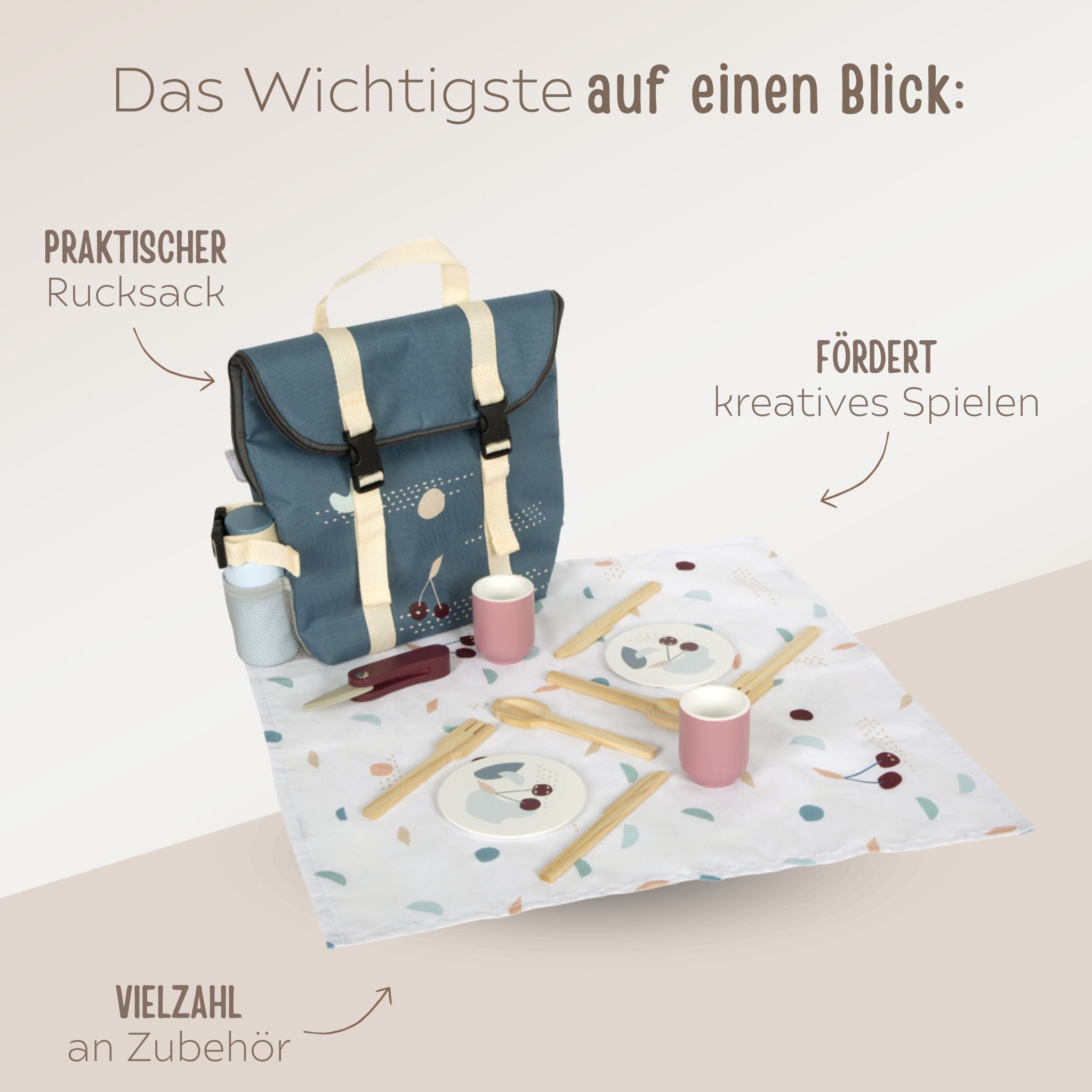 SMALL FOOT Picknick Set für Kinder - wunderwunsch