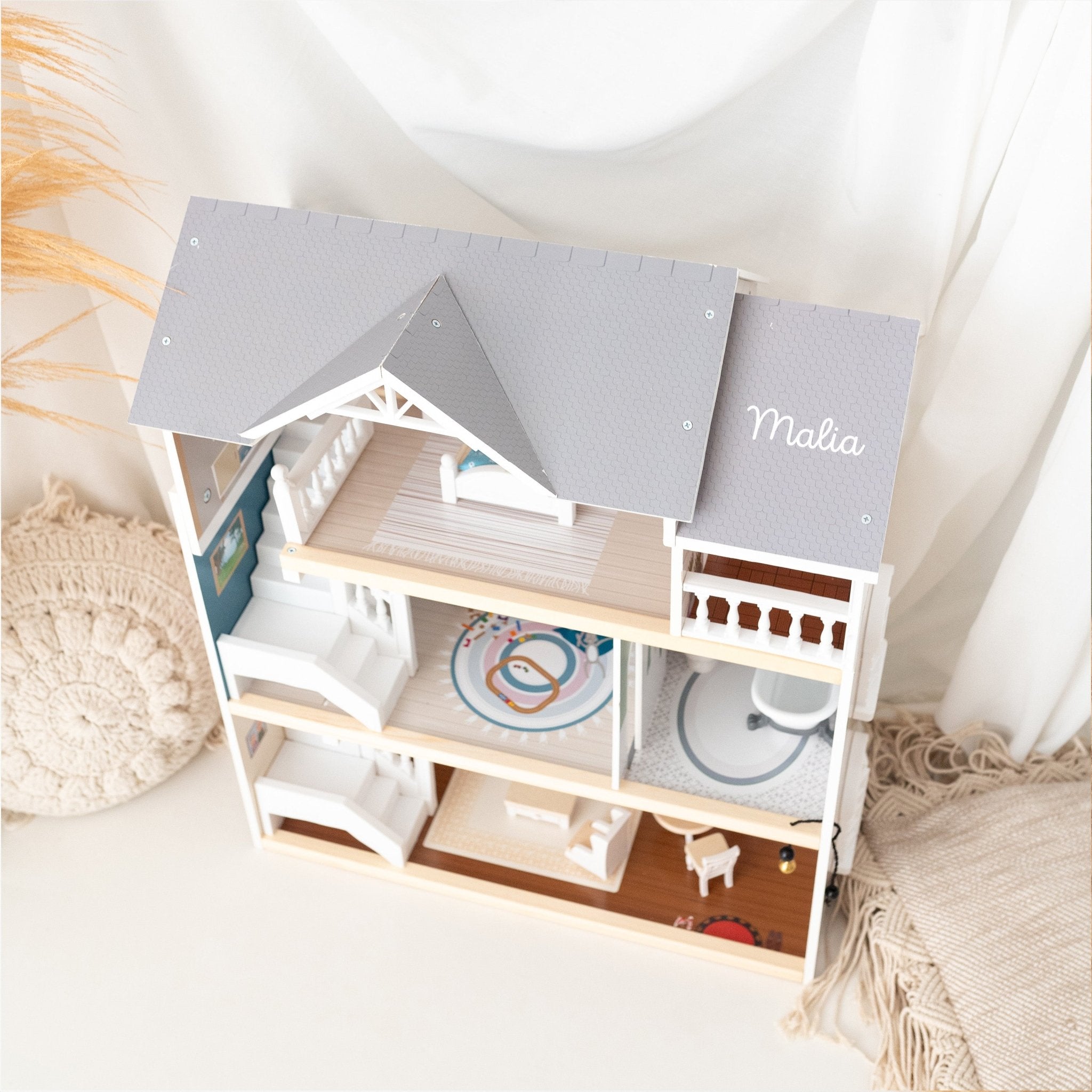 SMALL FOOT Puppenhaus personalisiert - wunderwunsch