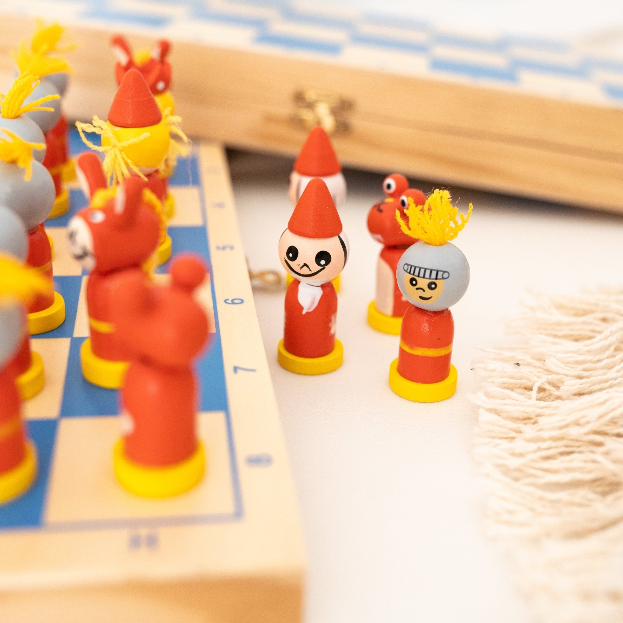 SMALL FOOT Schach Spiel "Ritter" blau personalisiert - wunderwunsch