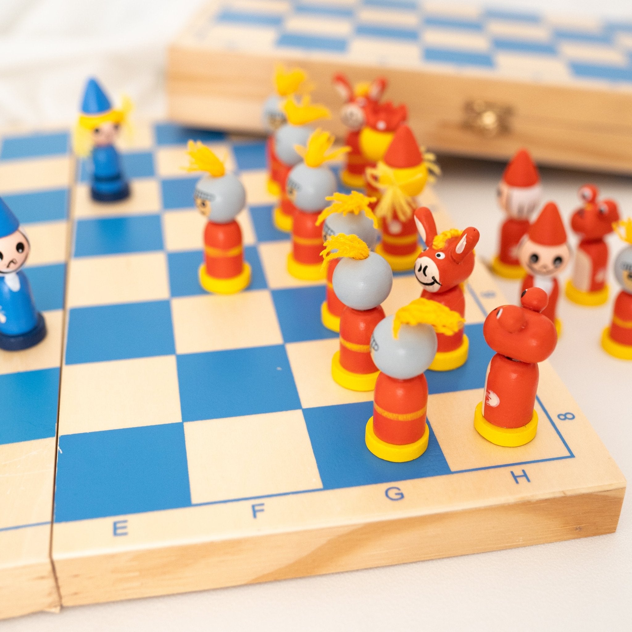 SMALL FOOT Schach Spiel "Ritter" blau personalisiert - wunderwunsch