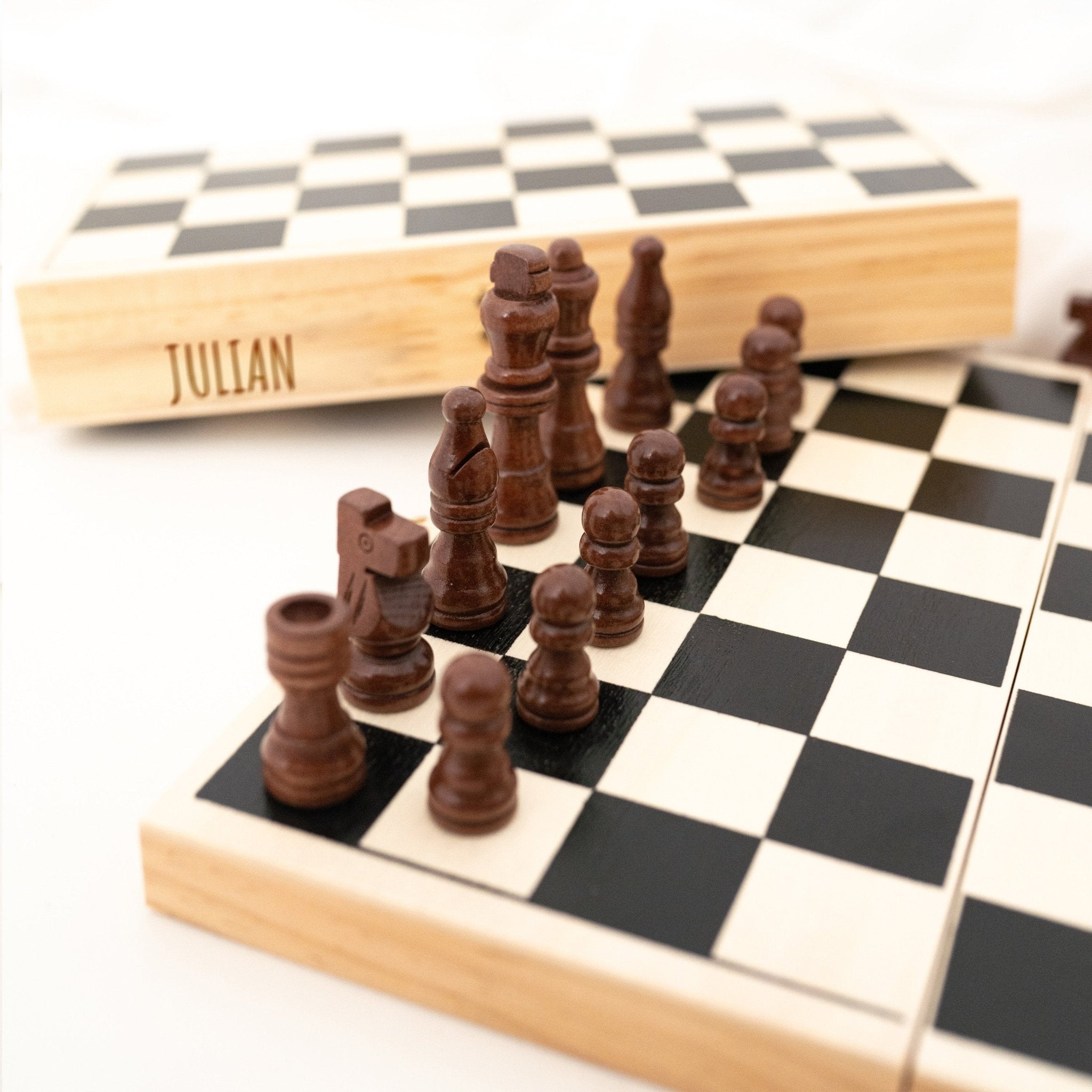 SMALL FOOT Schach Spiel "Standard" personalisiert - wunderwunsch