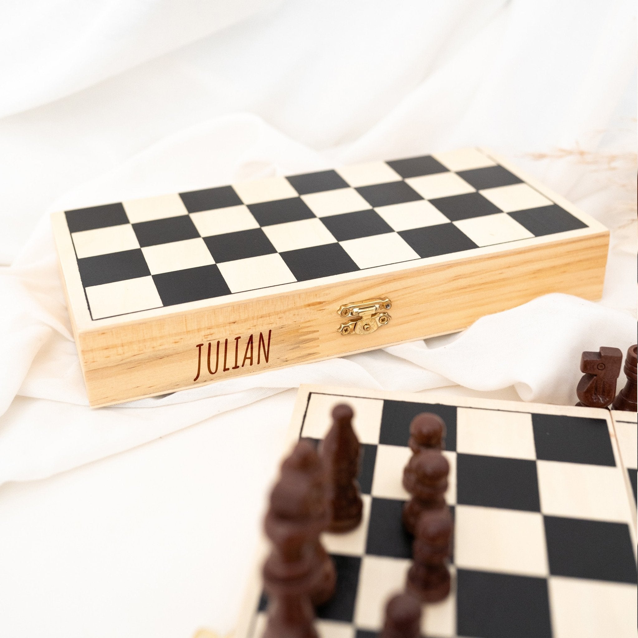 SMALL FOOT Schach Spiel "Standard" personalisiert - wunderwunsch
