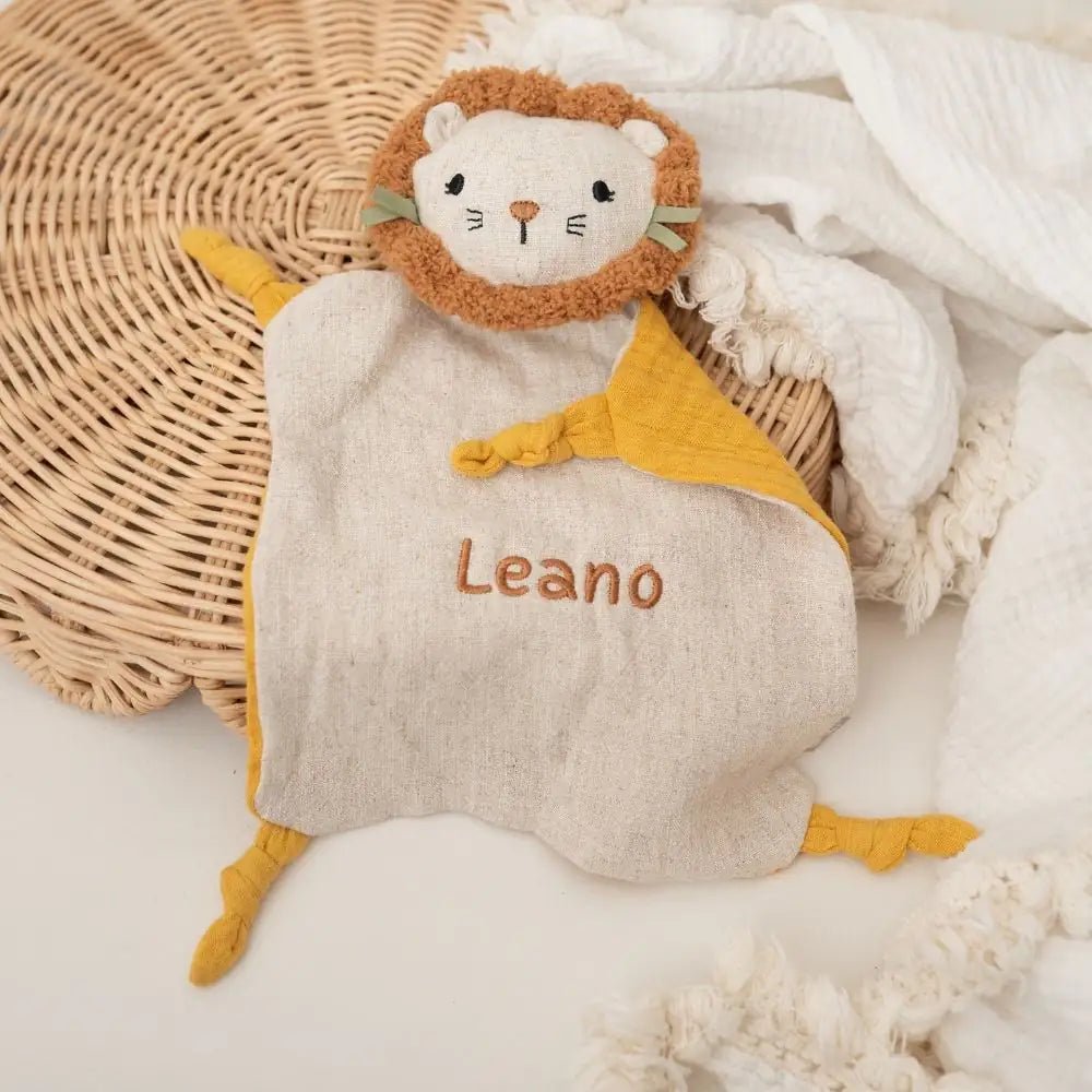 SMALL FOOT Schmusetuch Löwe personalisierbar - wunderwunsch
