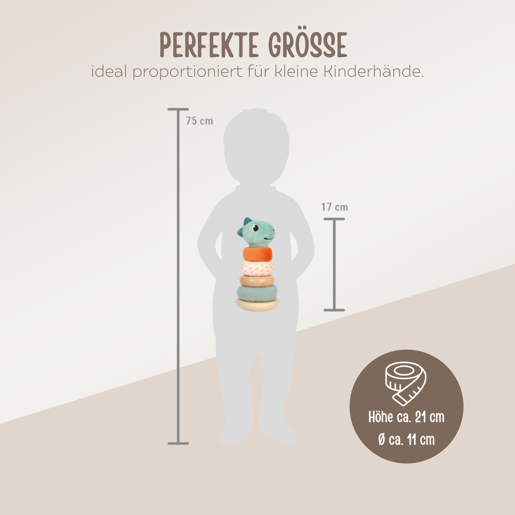 SMALL FOOT Stapelturm Dino Plüsch - wunderwunsch