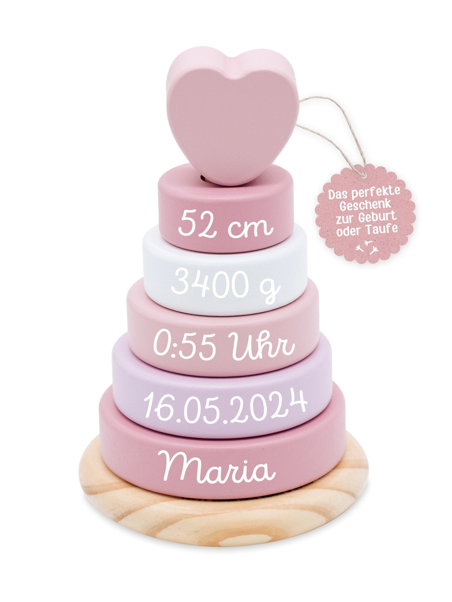 Small foot Stapelturm Holz personalisiert - wunderwunsch
