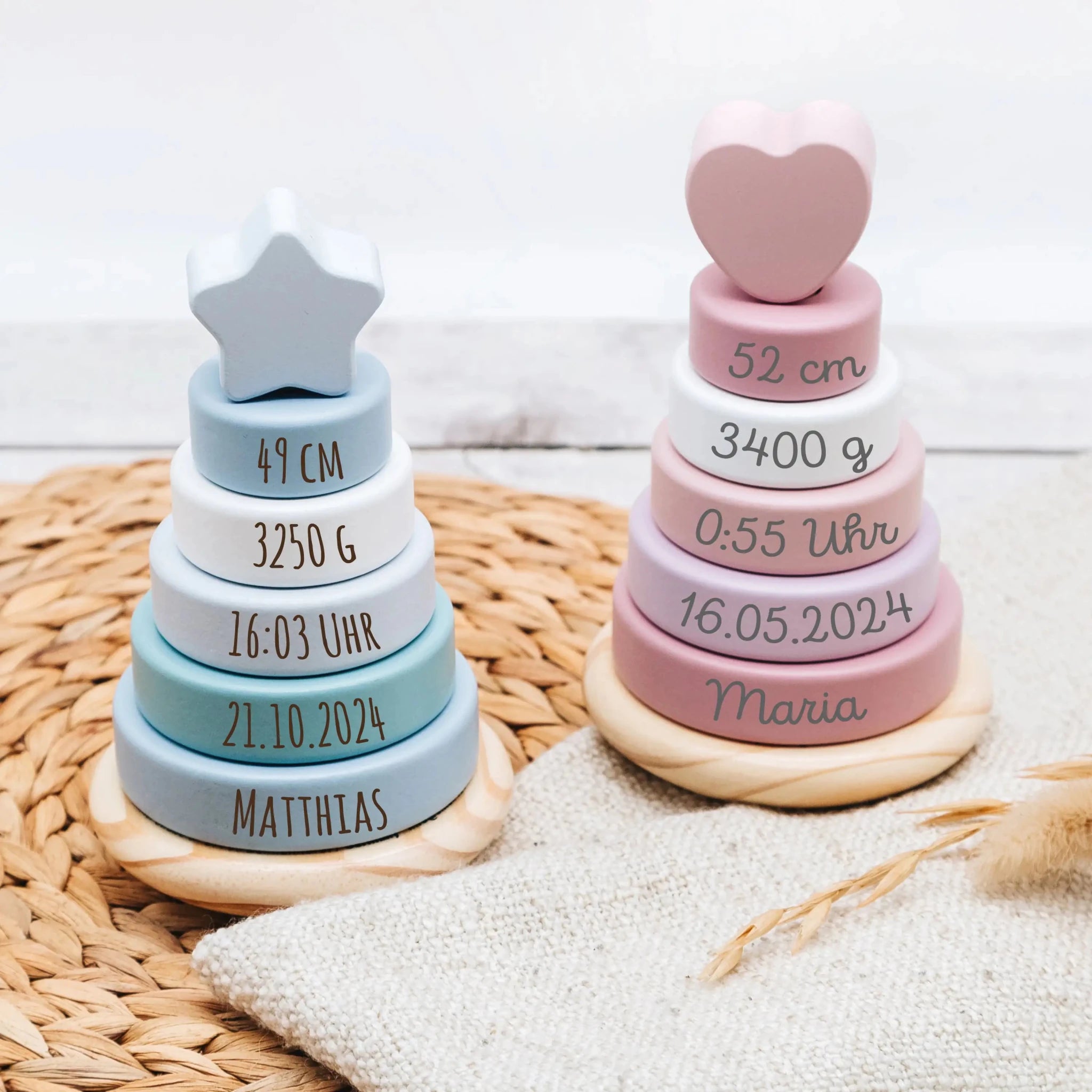 Small foot Stapelturm Holz personalisiert - wunderwunsch